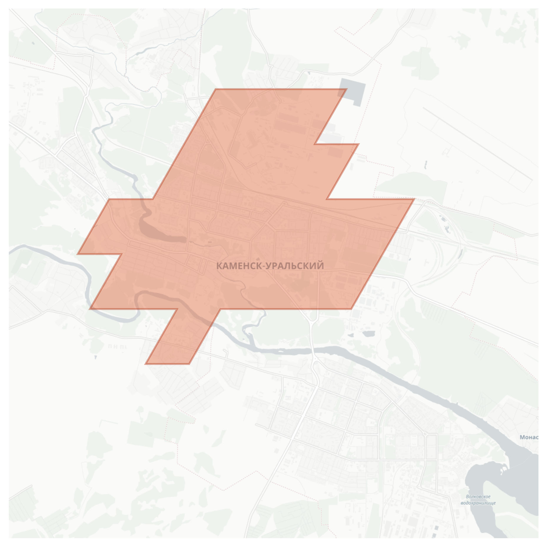 Kamensk-Uralsky geographic map