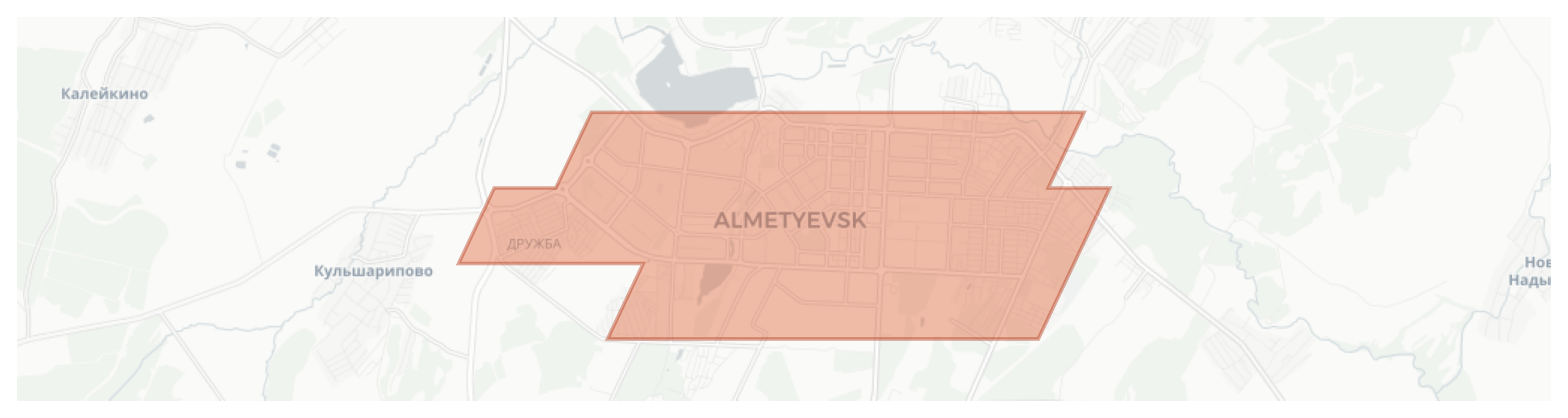 Almetyevsk geographic map