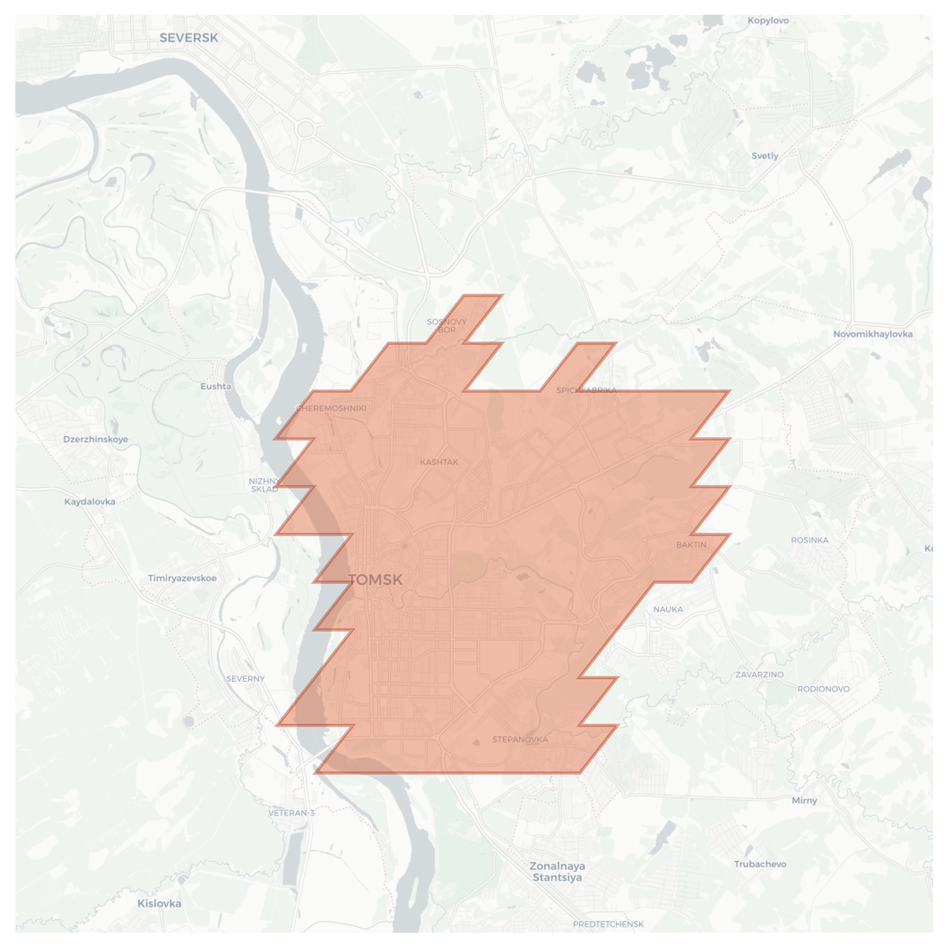 Tomsk geographic map