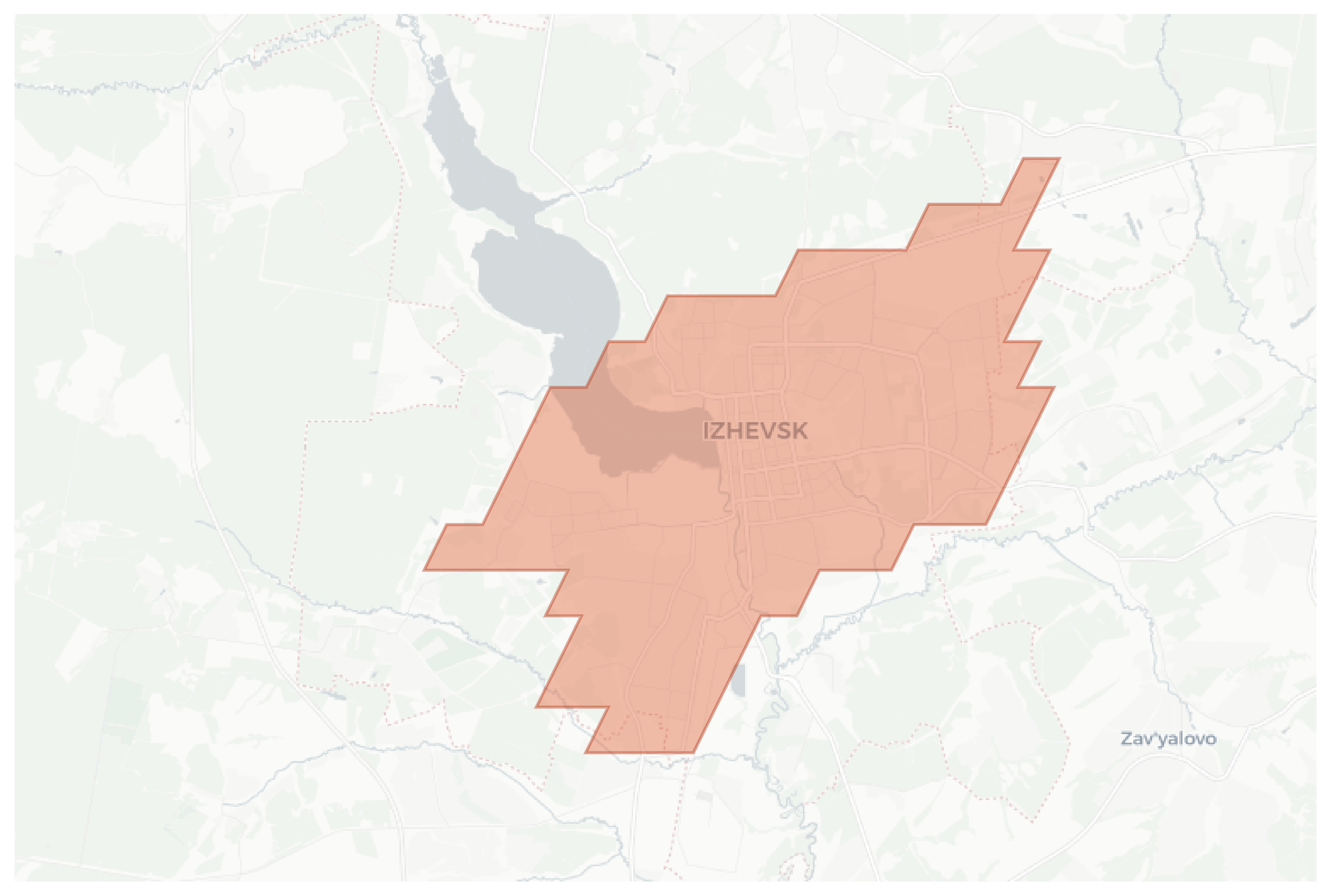 Izhevsk geographic map