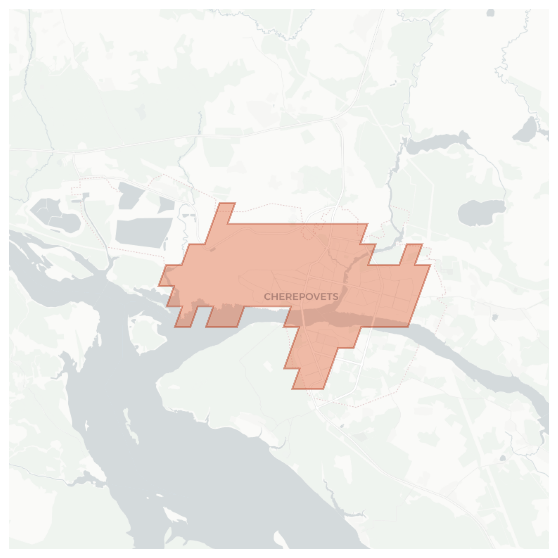 Cherepovets geographic map
