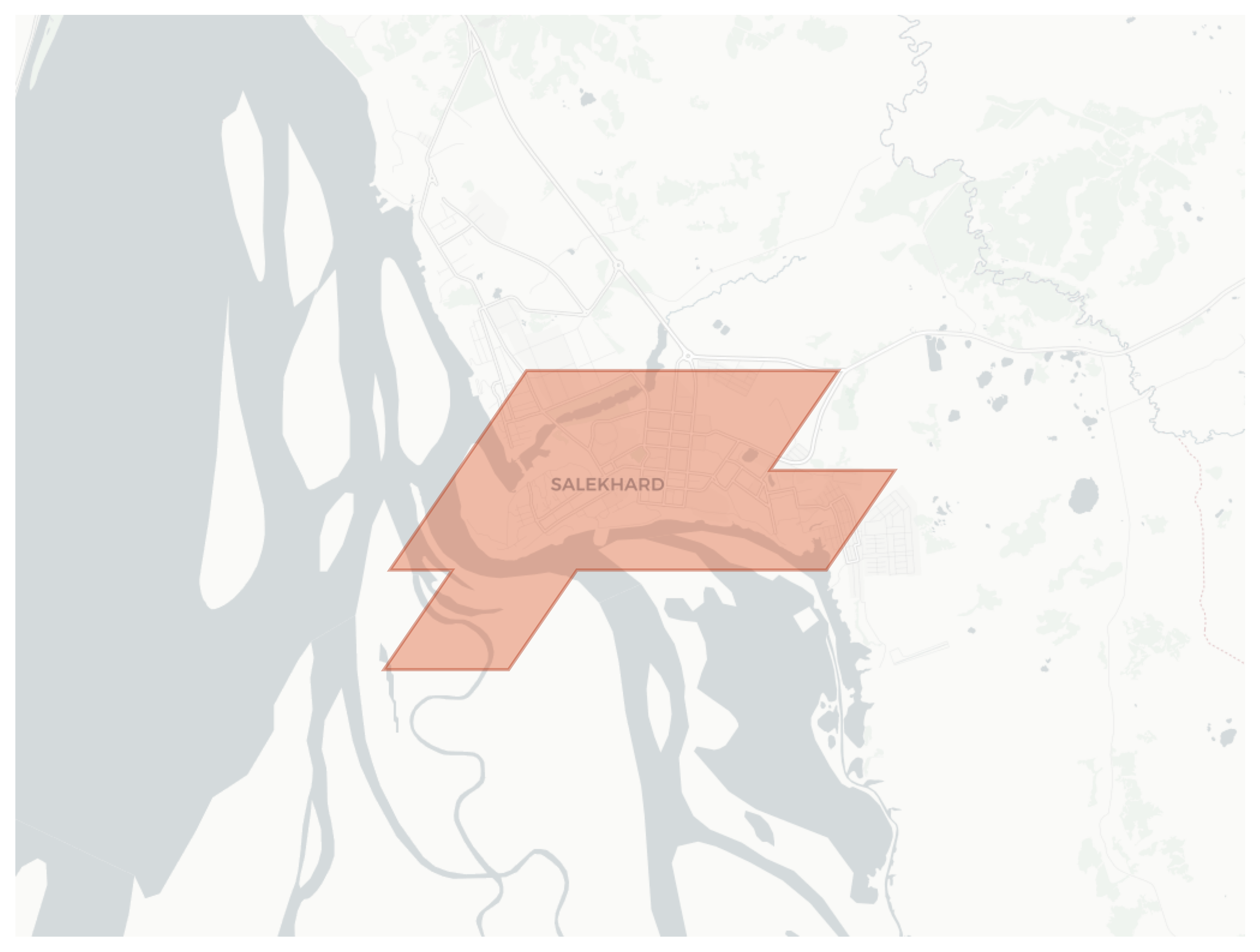Salekhard geographic map