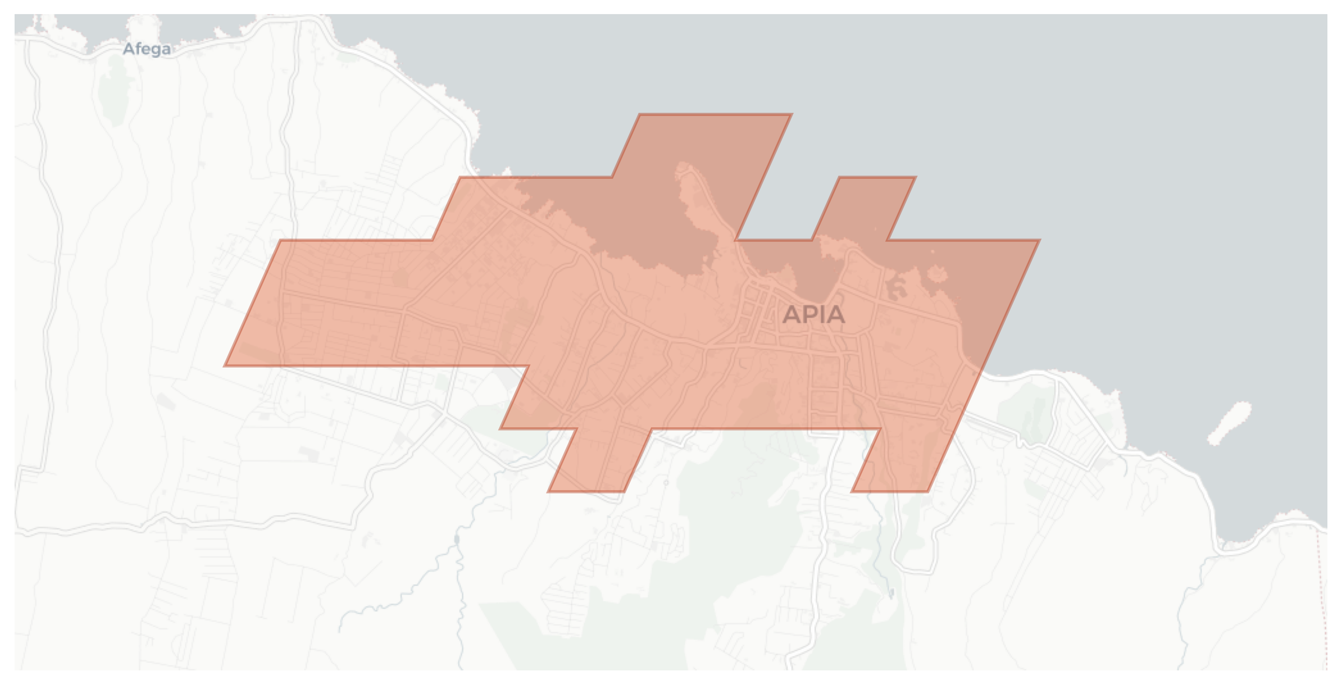 Apia geographic map