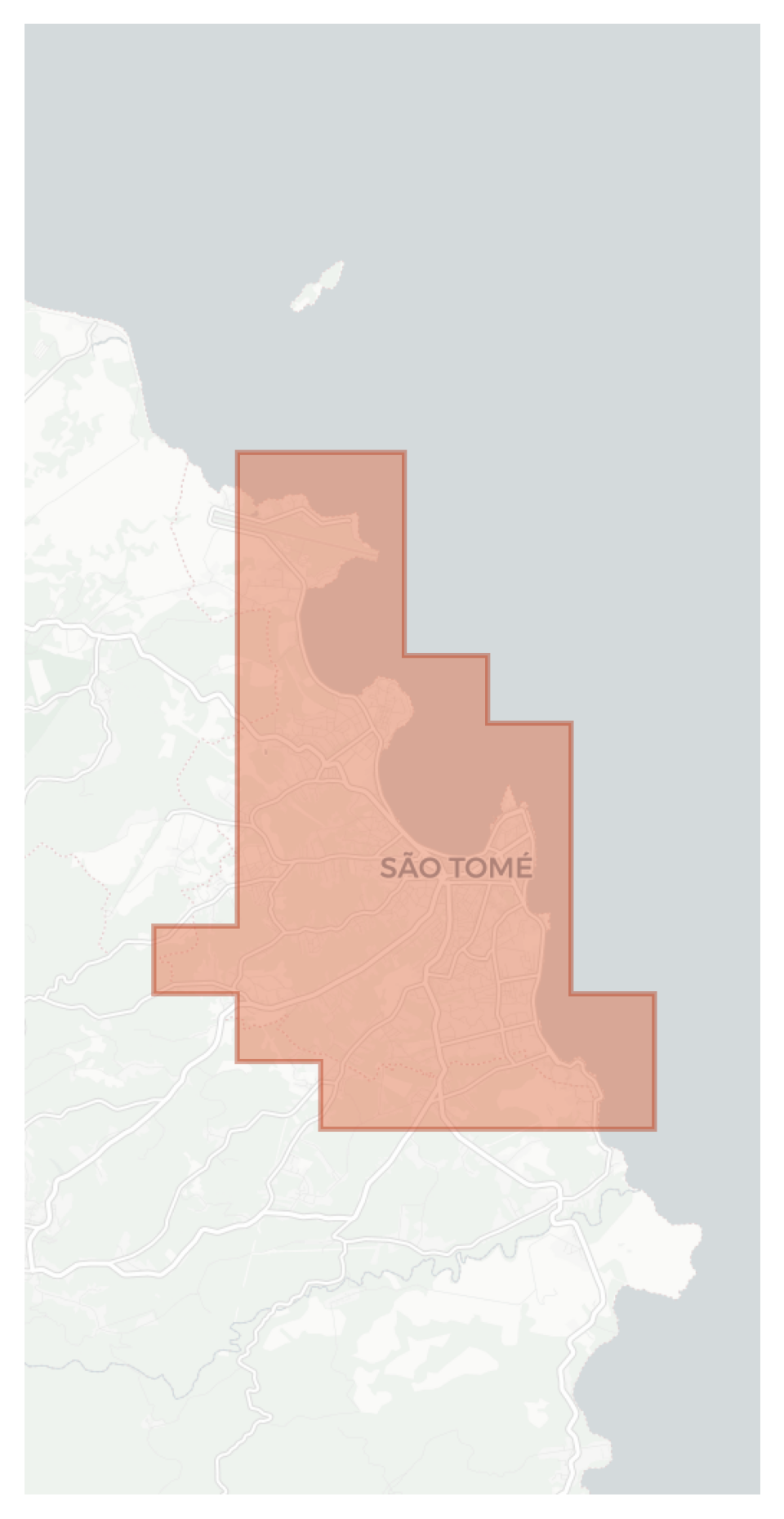São Tomé geographic map
