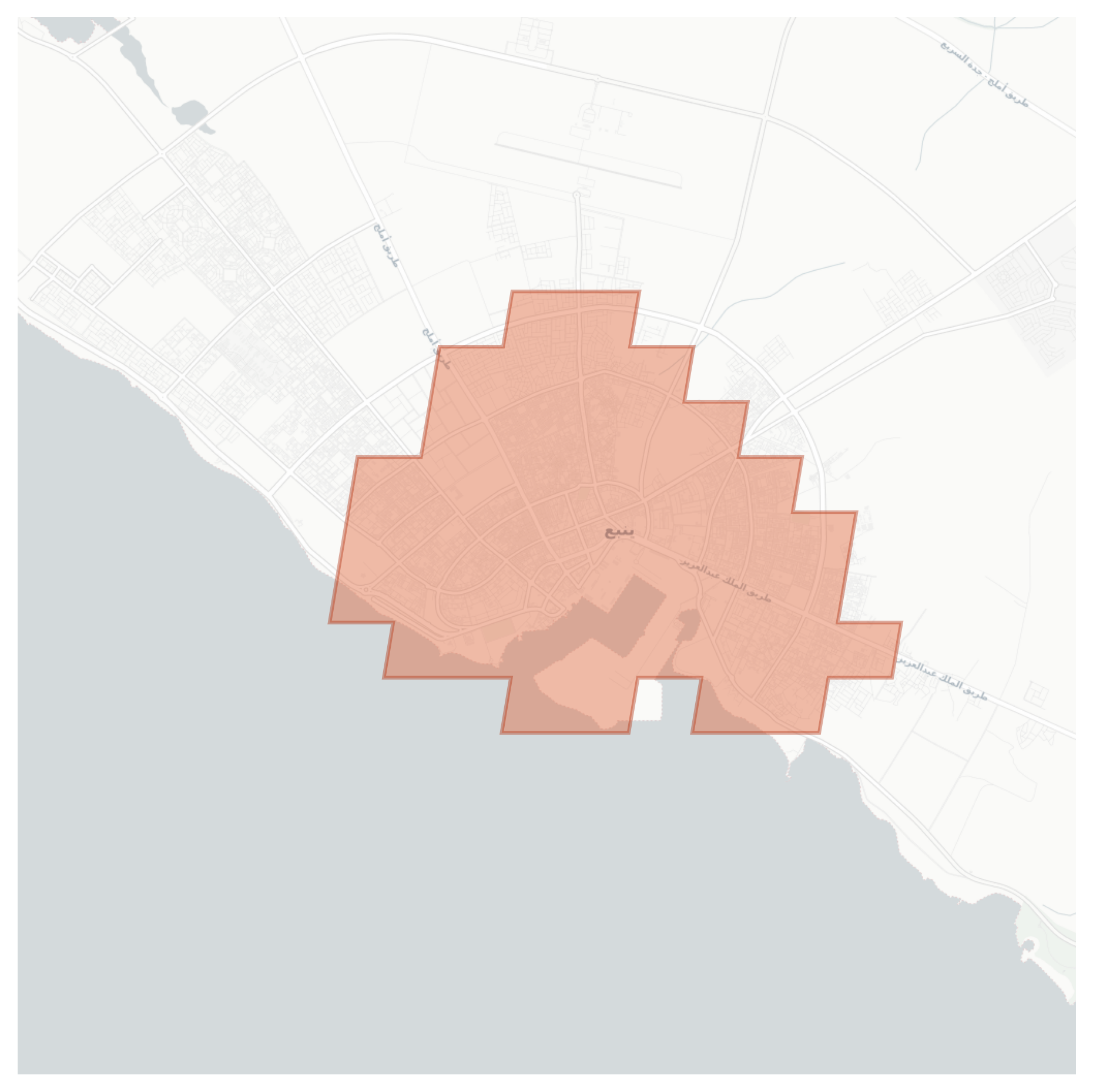 Yanbu` geographic map