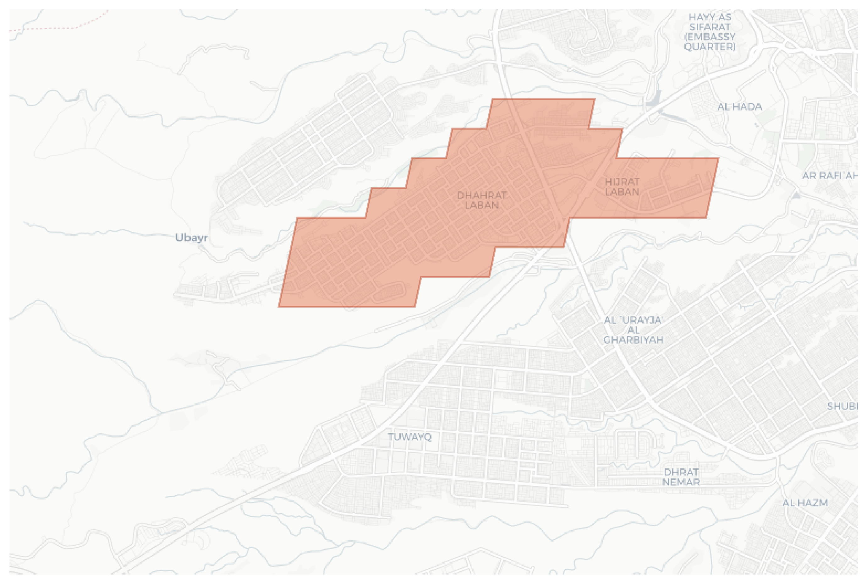 Zahrat Laban geographic map