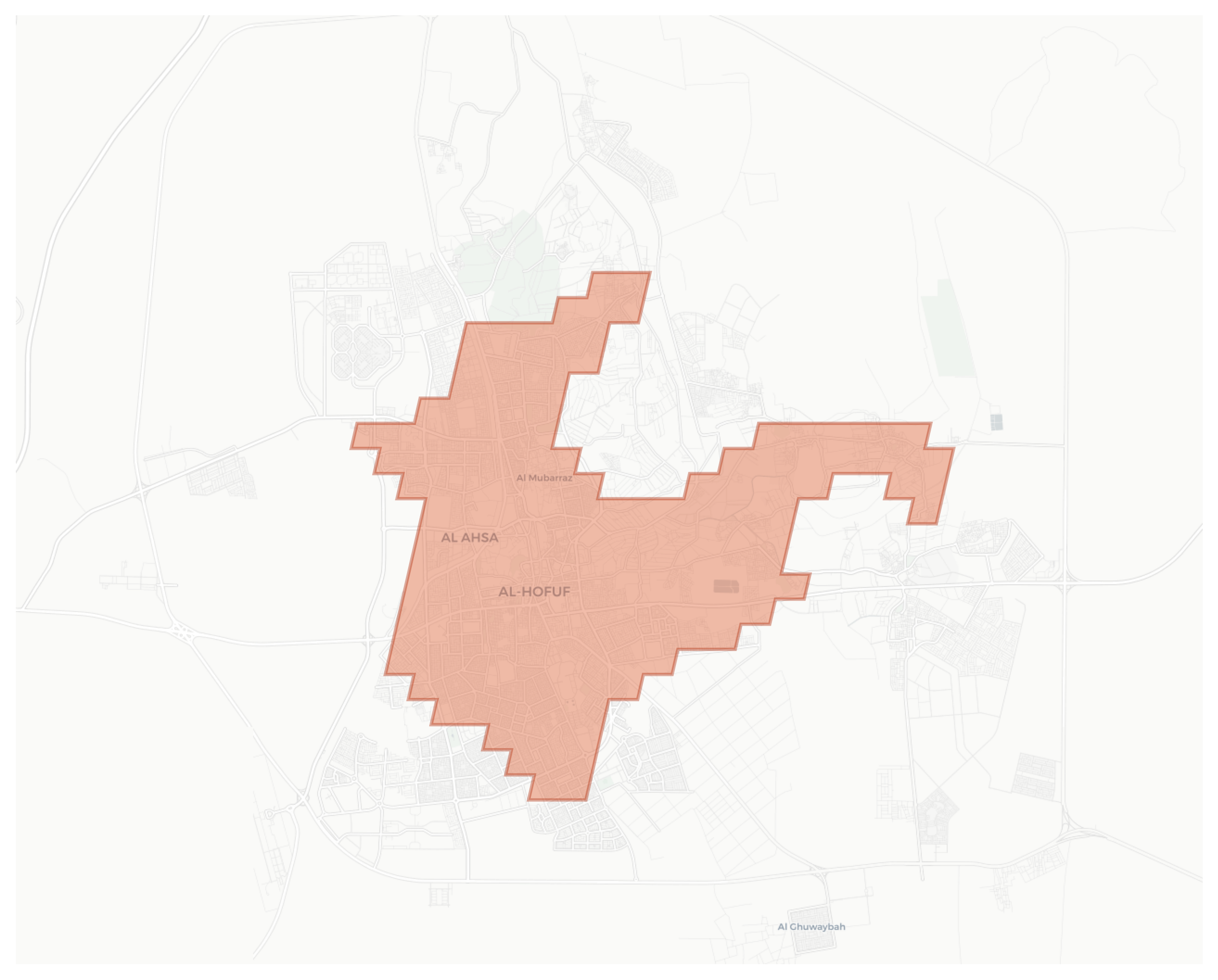 Al Ahsa geographic map
