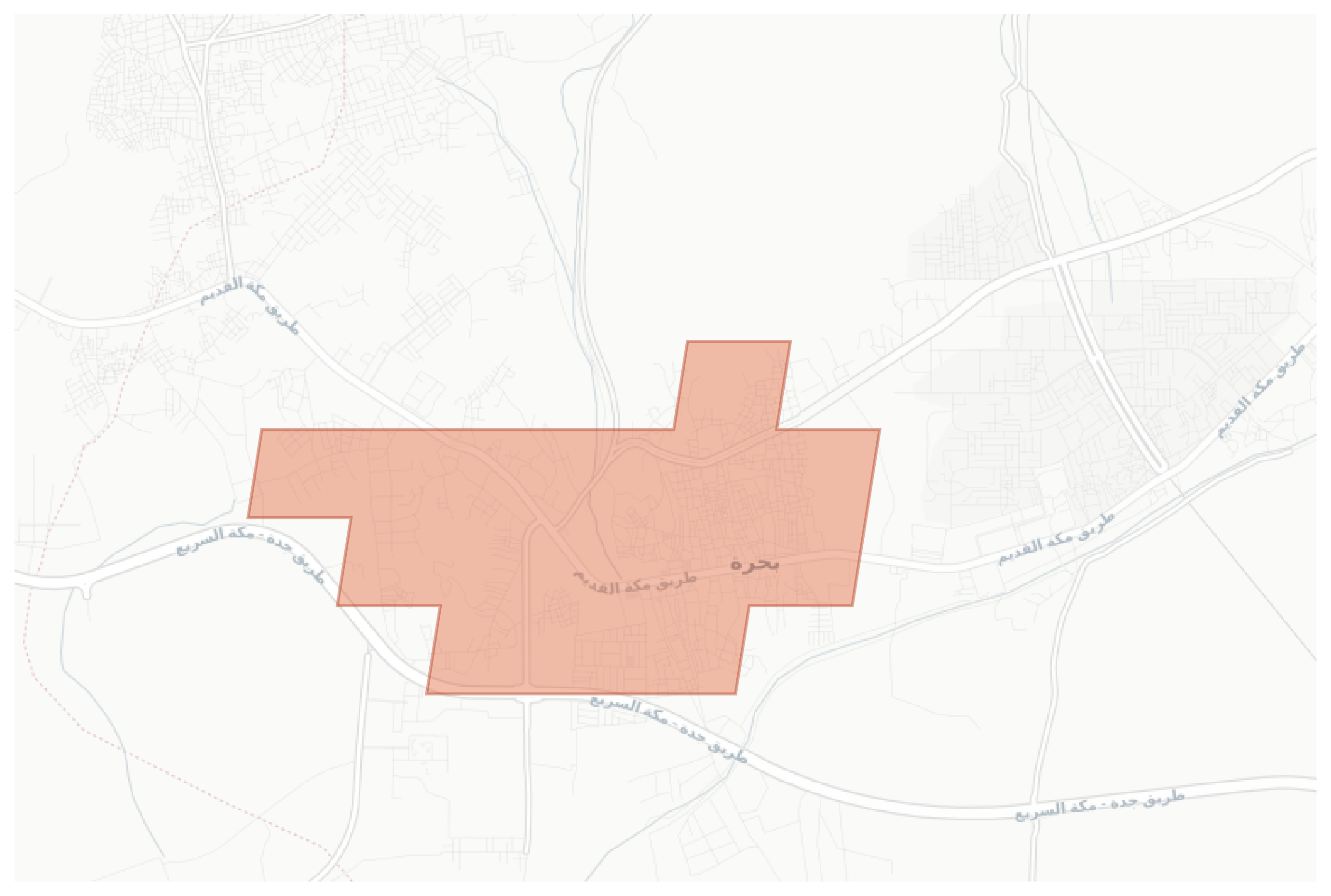 Bahrah geographic map