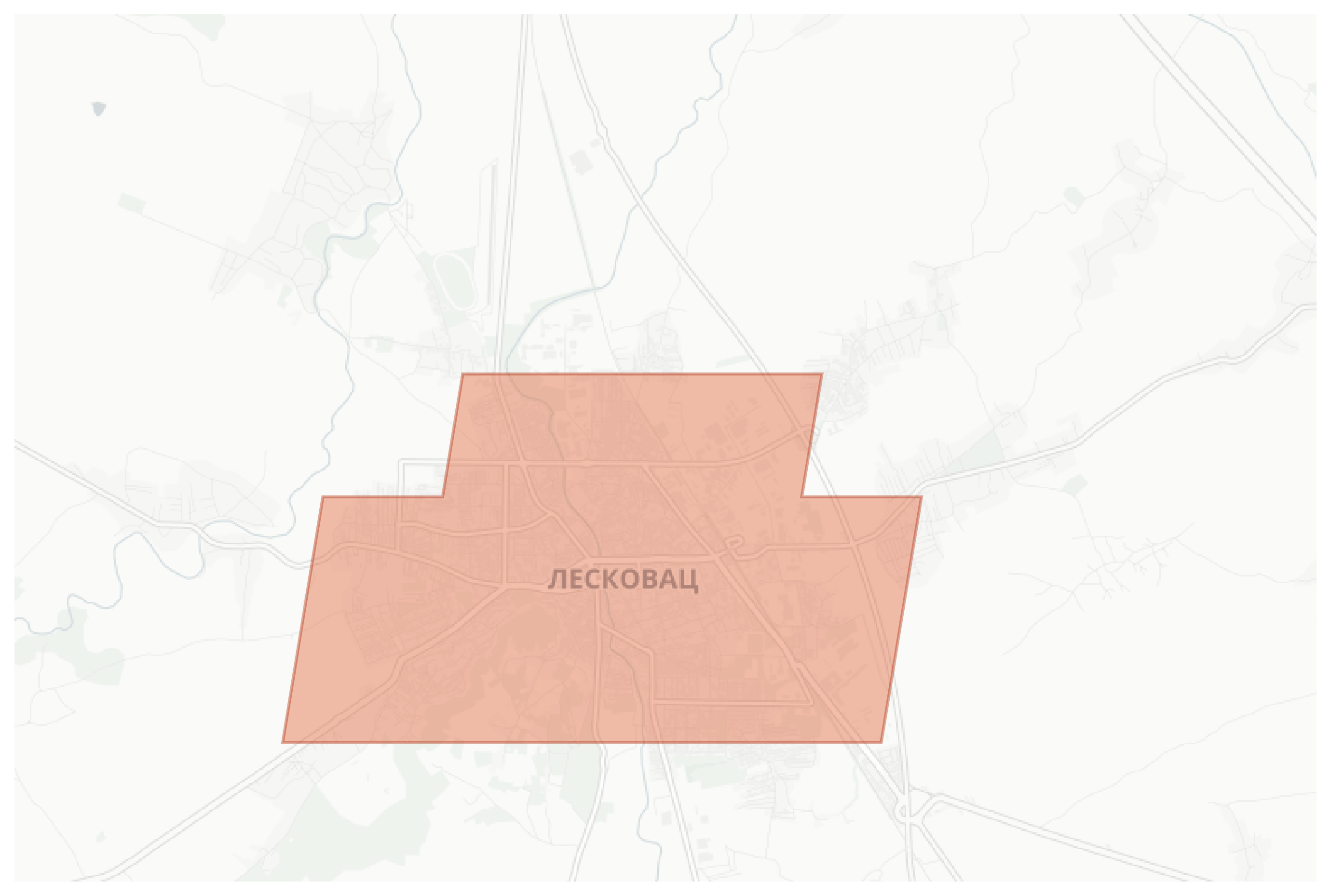 Leskovac geographic map
