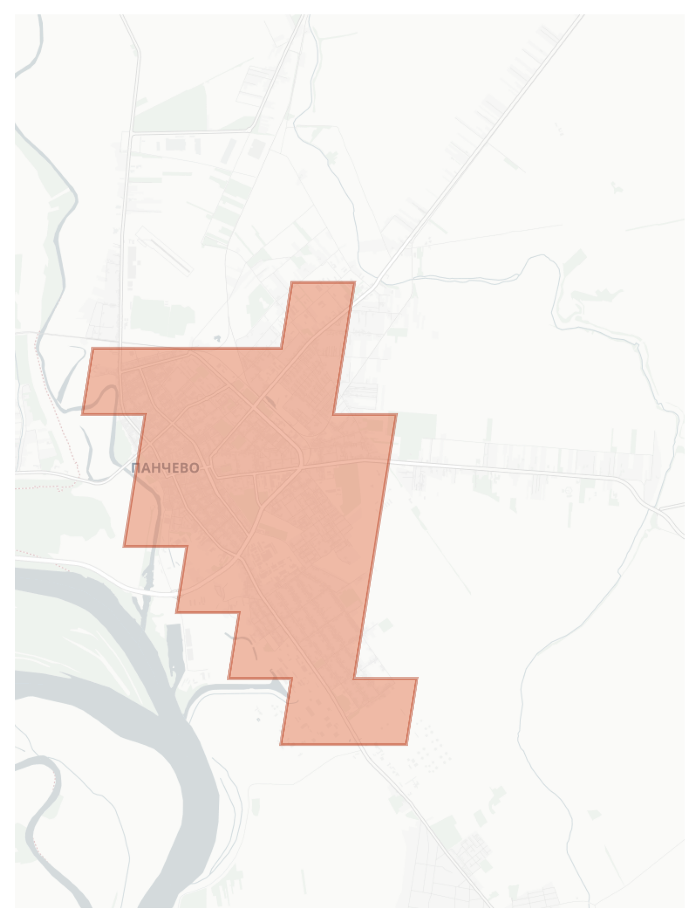 Pančevo geographic map