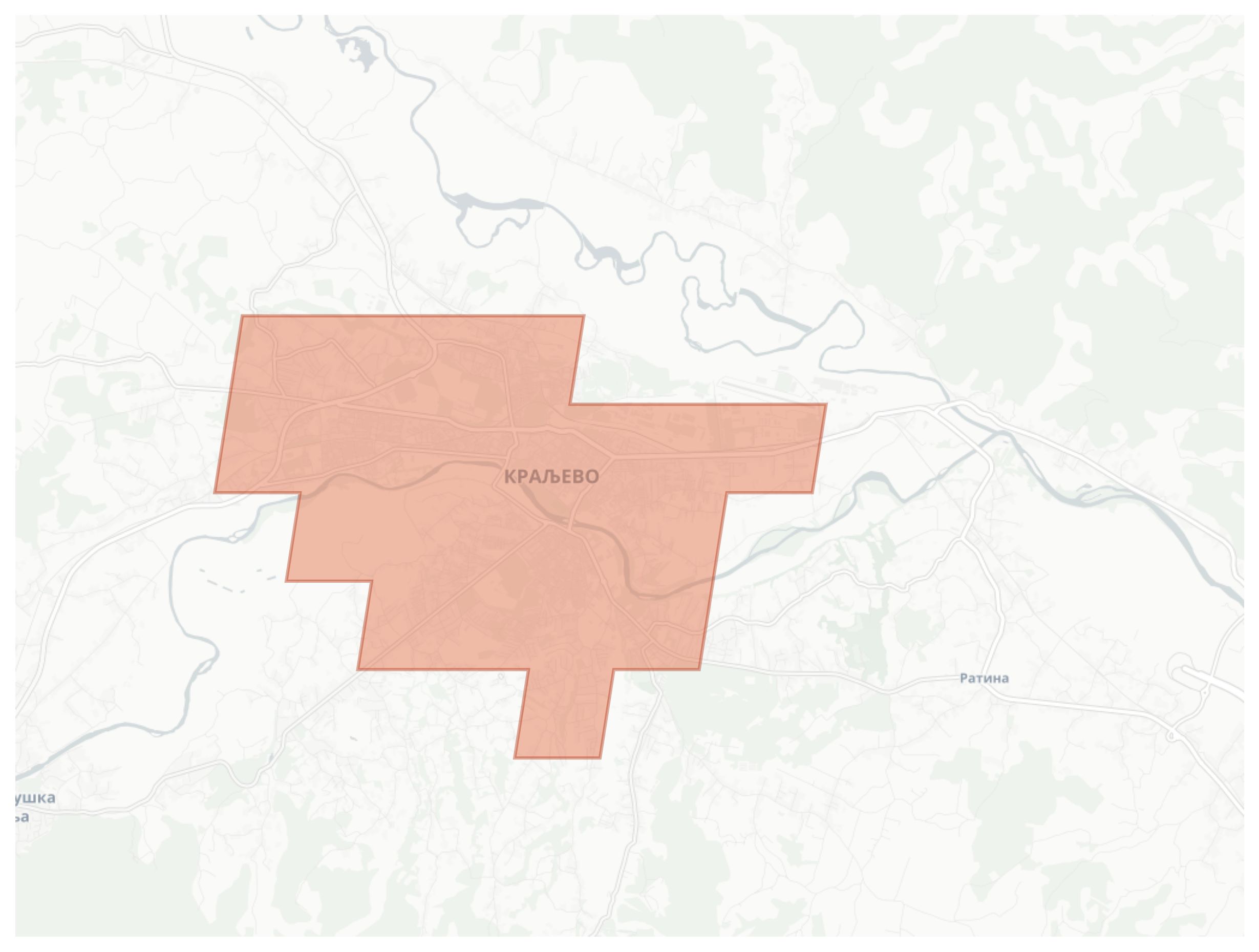 Kraljevo geographic map
