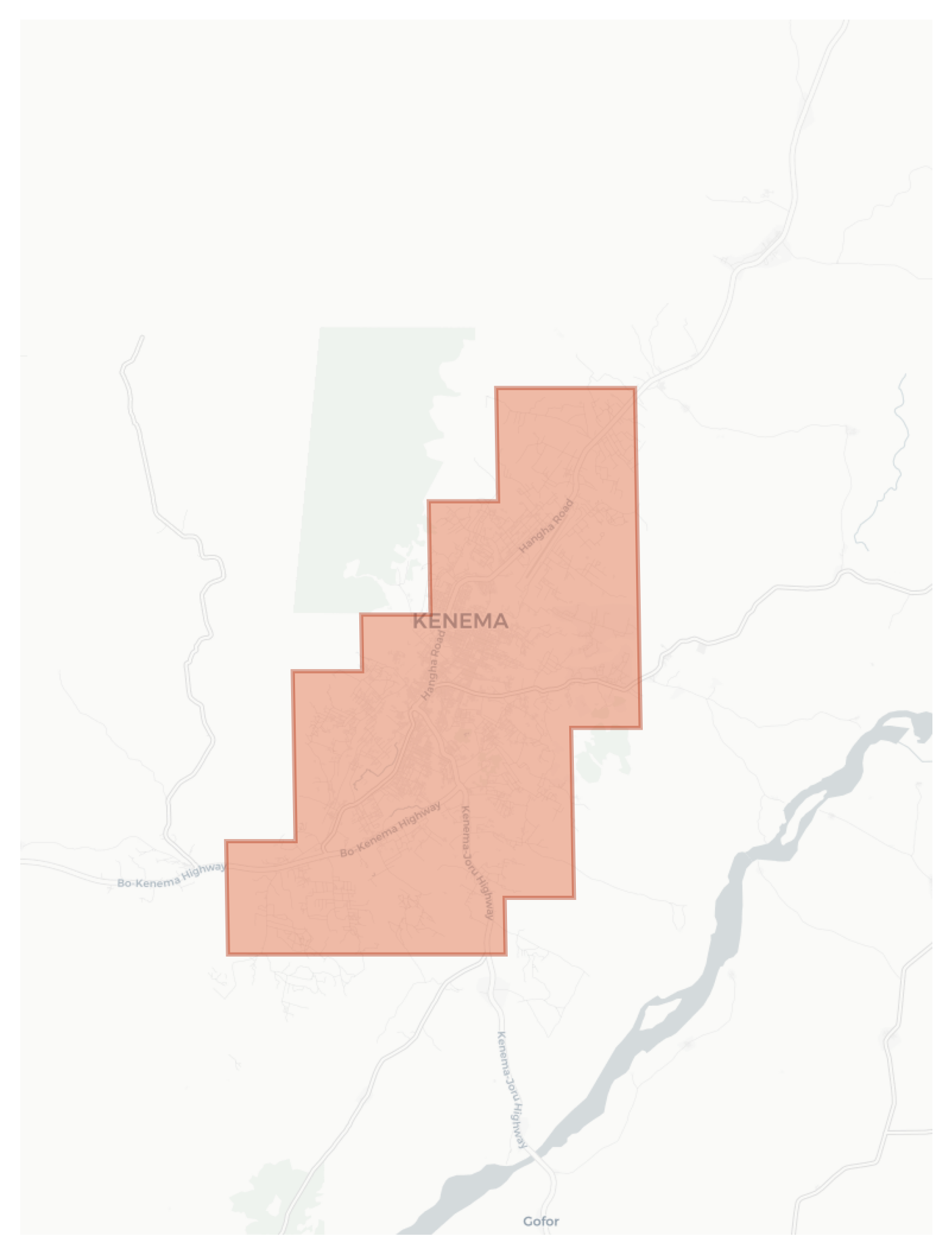 Kenema geographic map