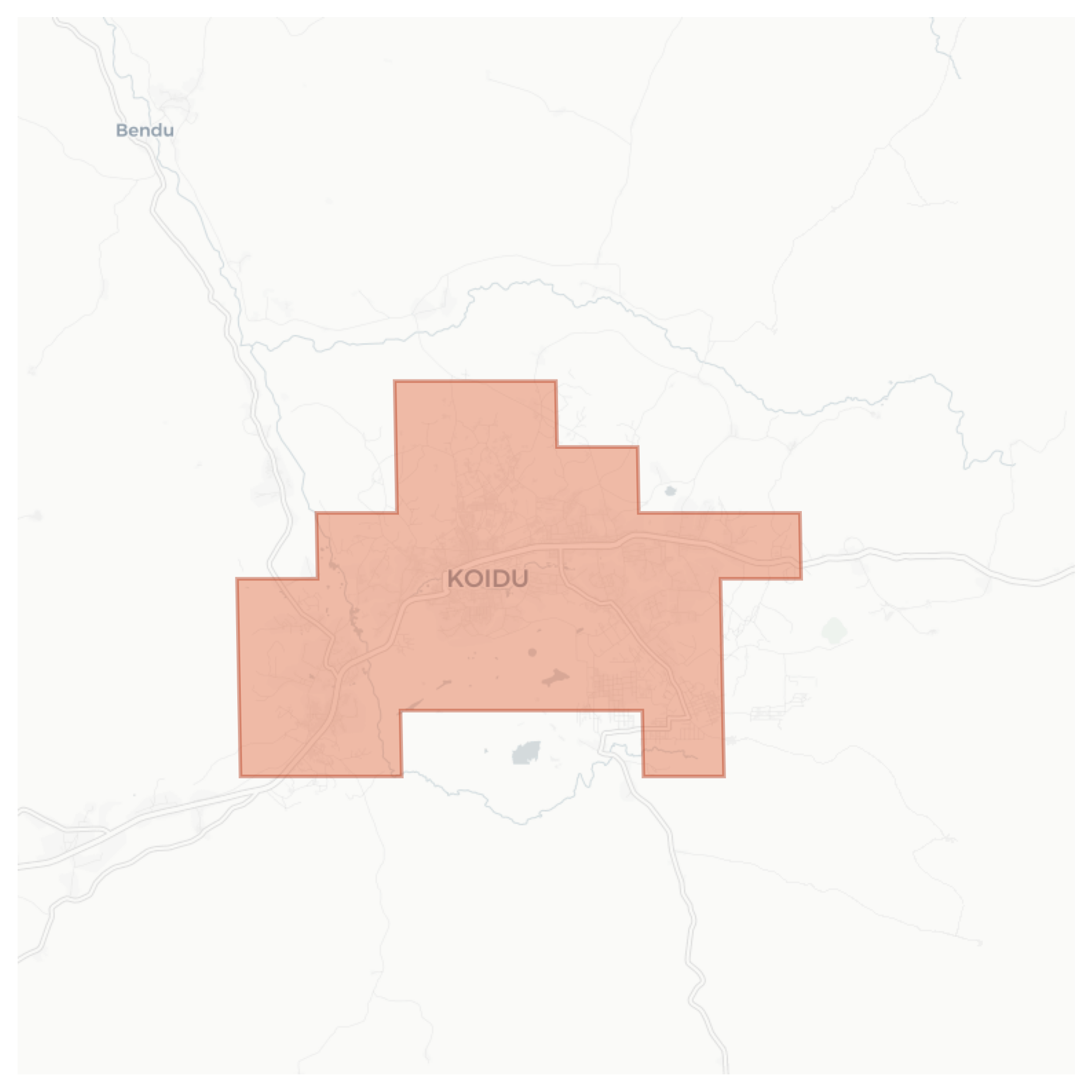 Koidu Town geographic map