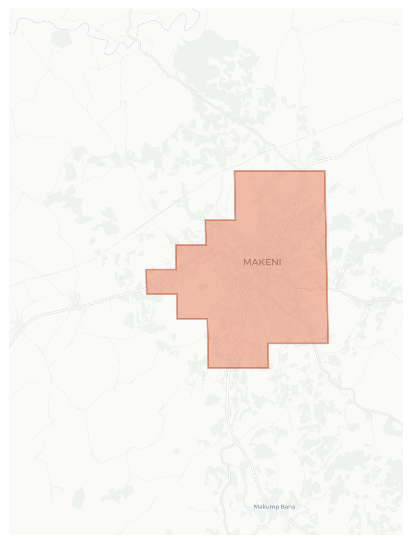Makeni geographic map