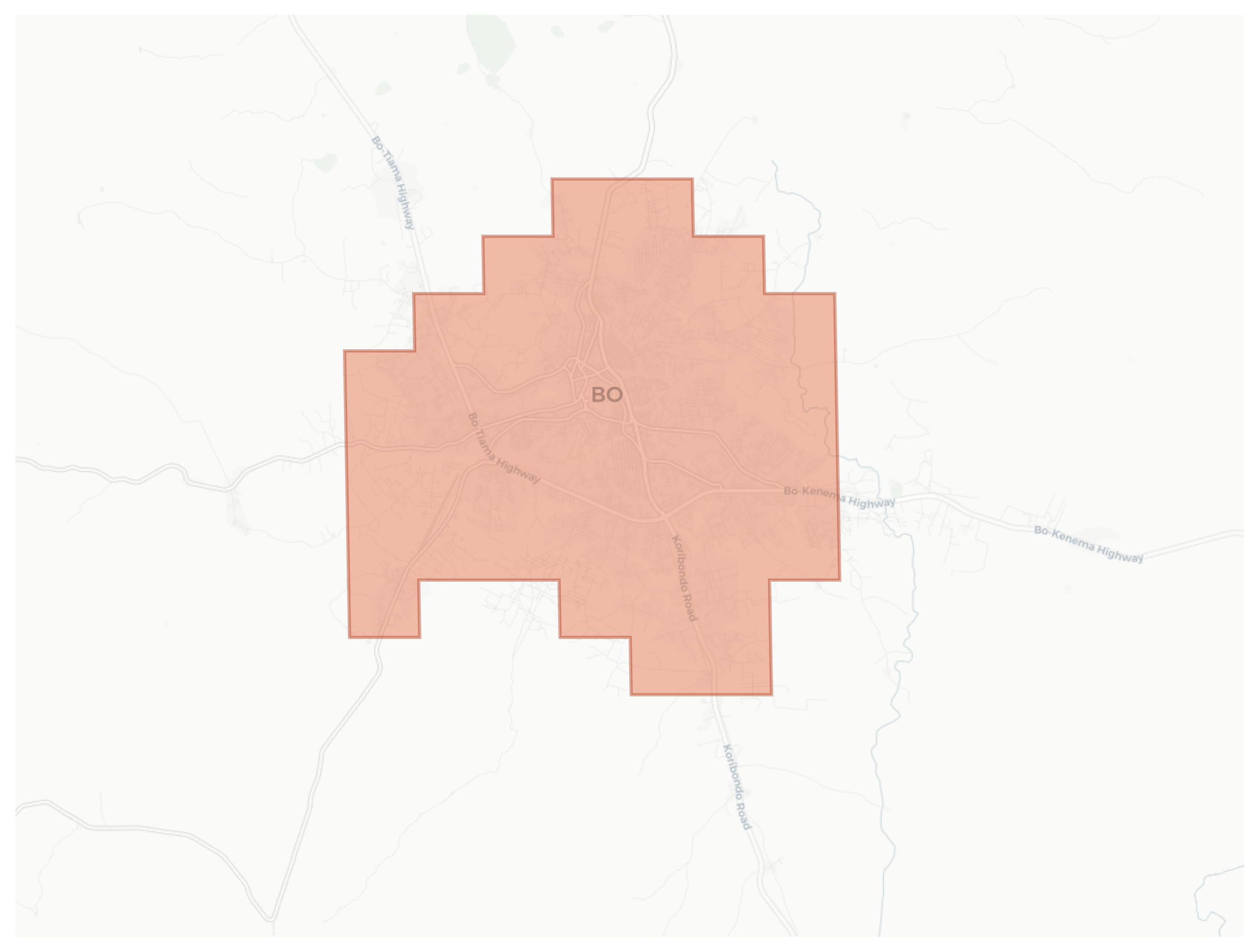 Bo geographic map