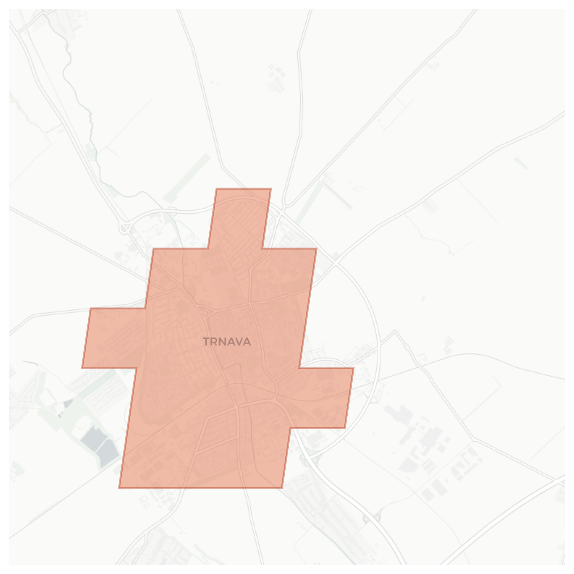 Trnava geographic map