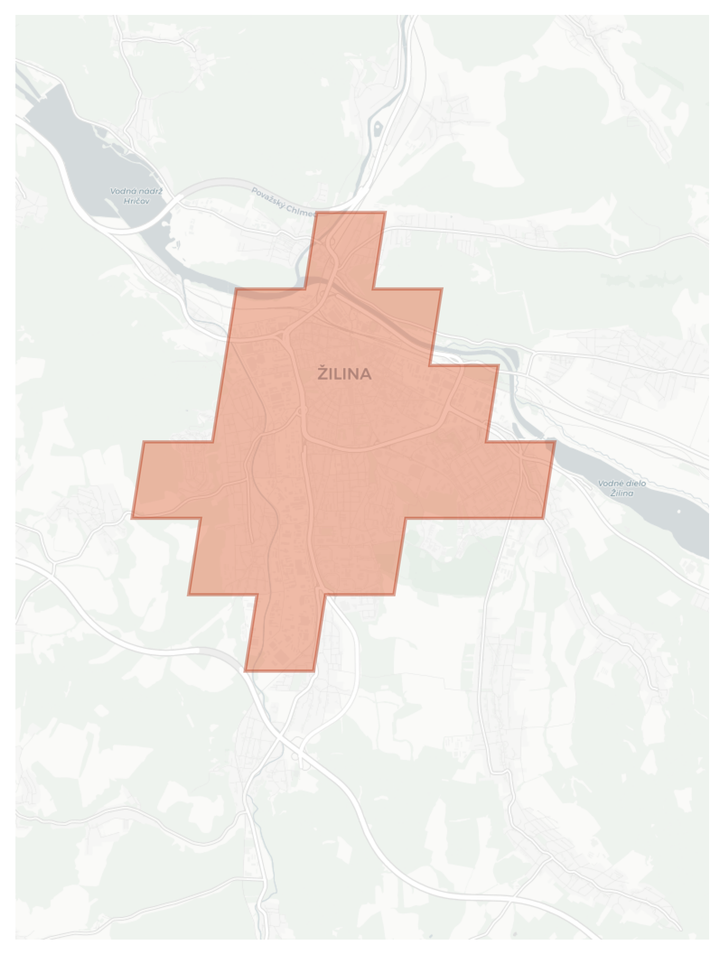 Žilina geographic map