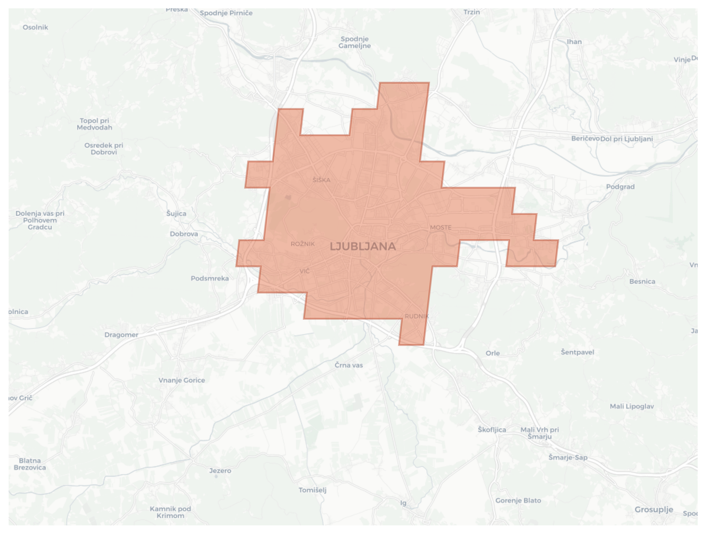 Ljubljana geographic map