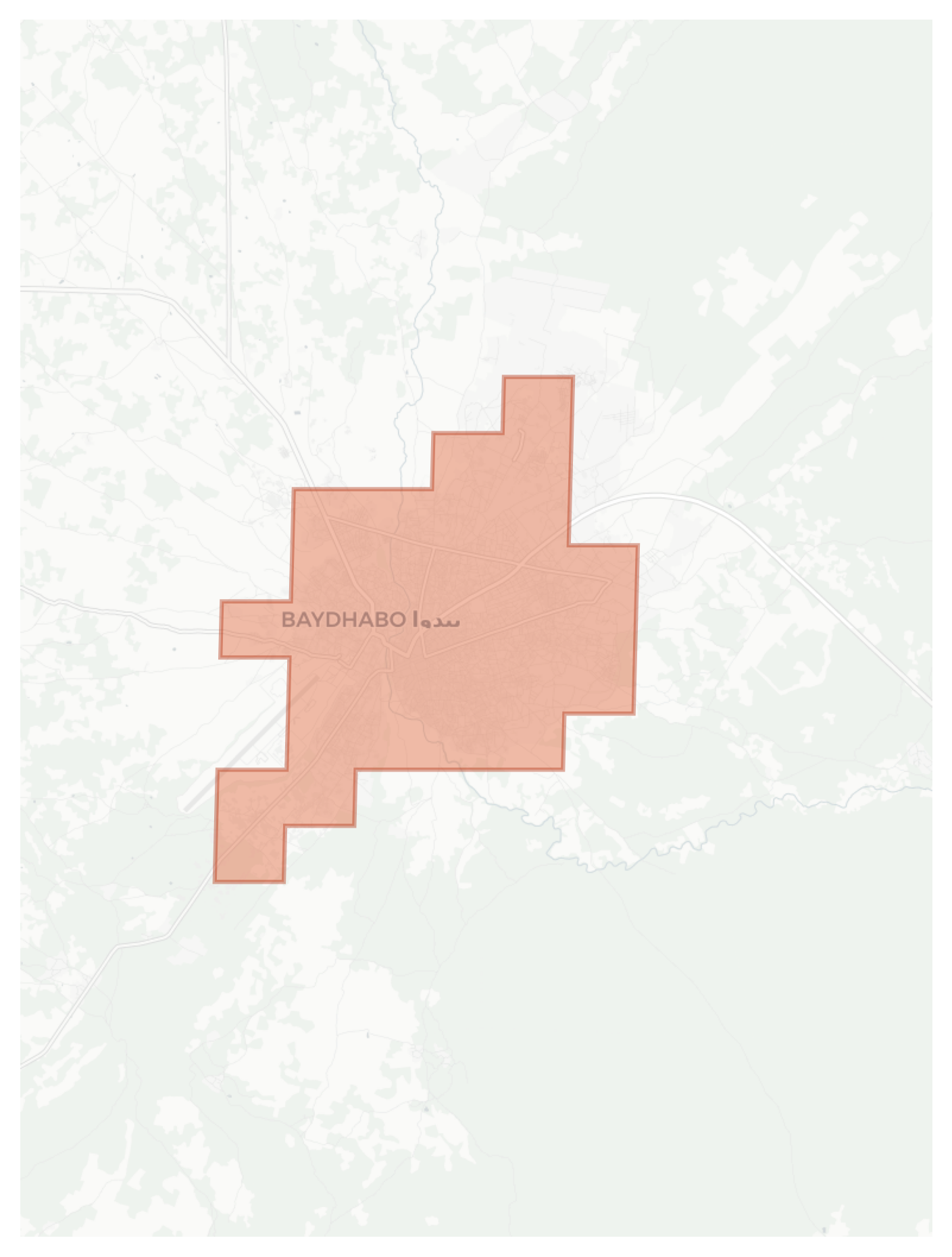 Baidoa geographic map
