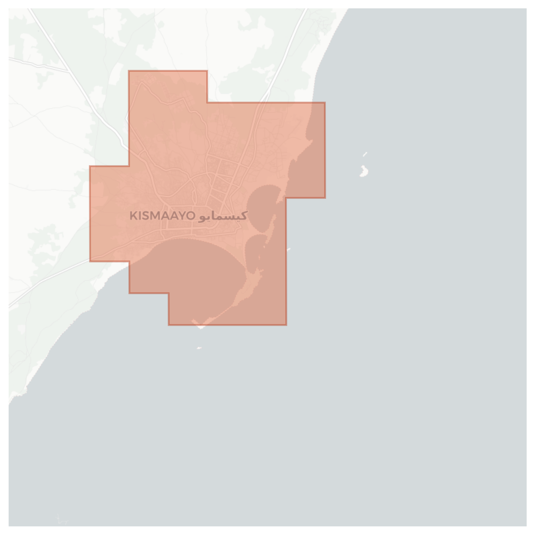 Kismayo geographic map