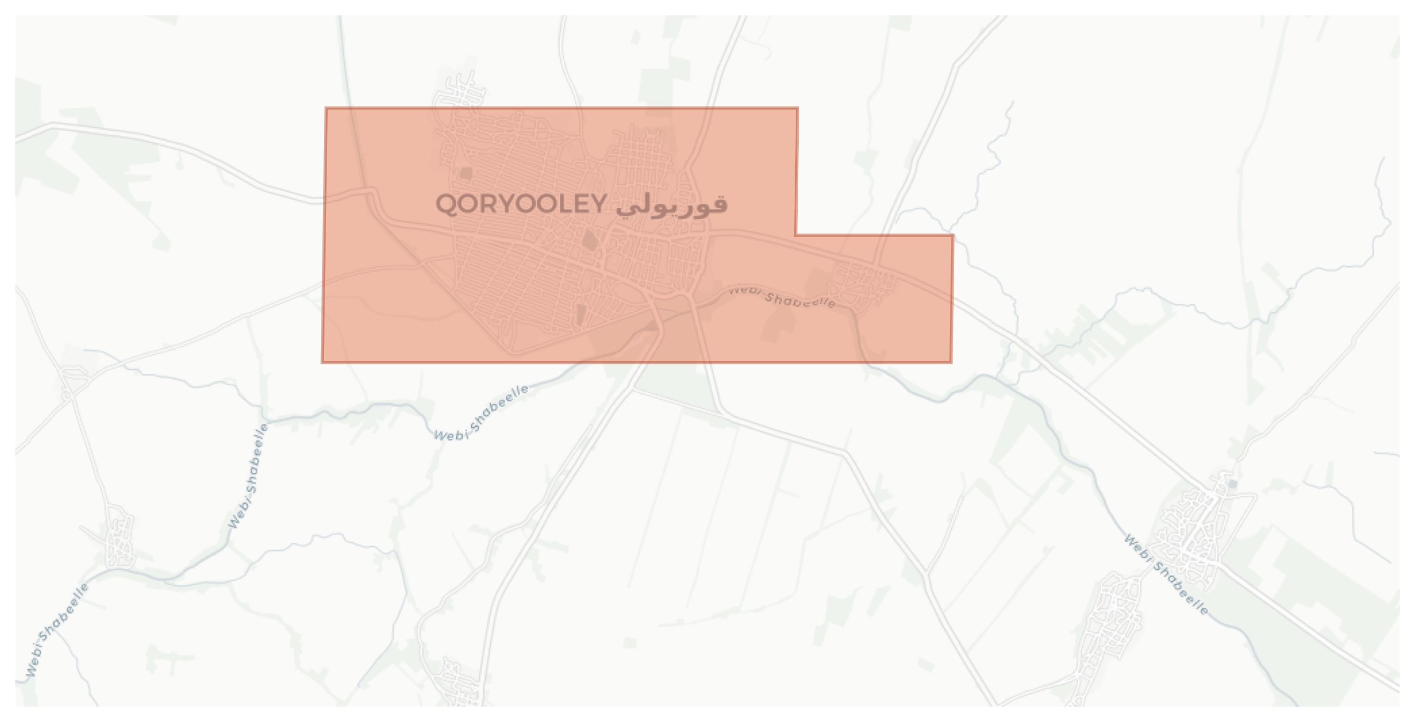 Qoryooley geographic map