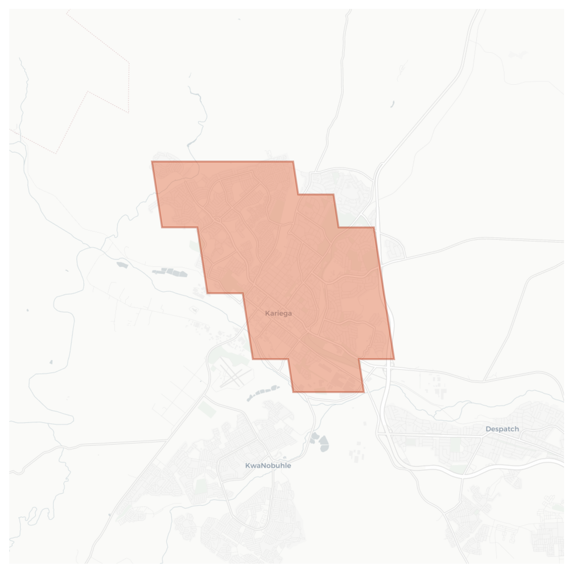Kariega geographic map