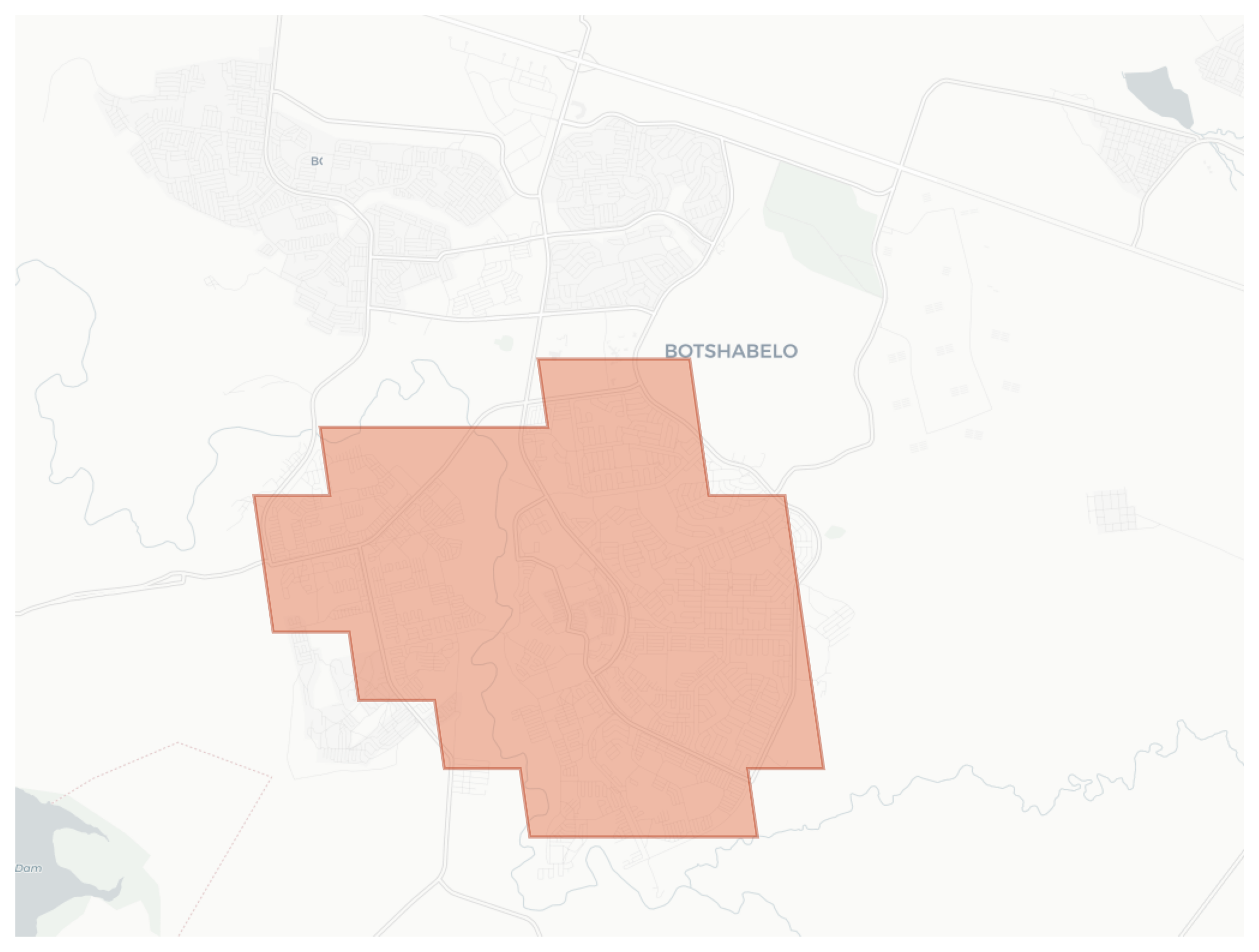Botshabelo-N geographic map