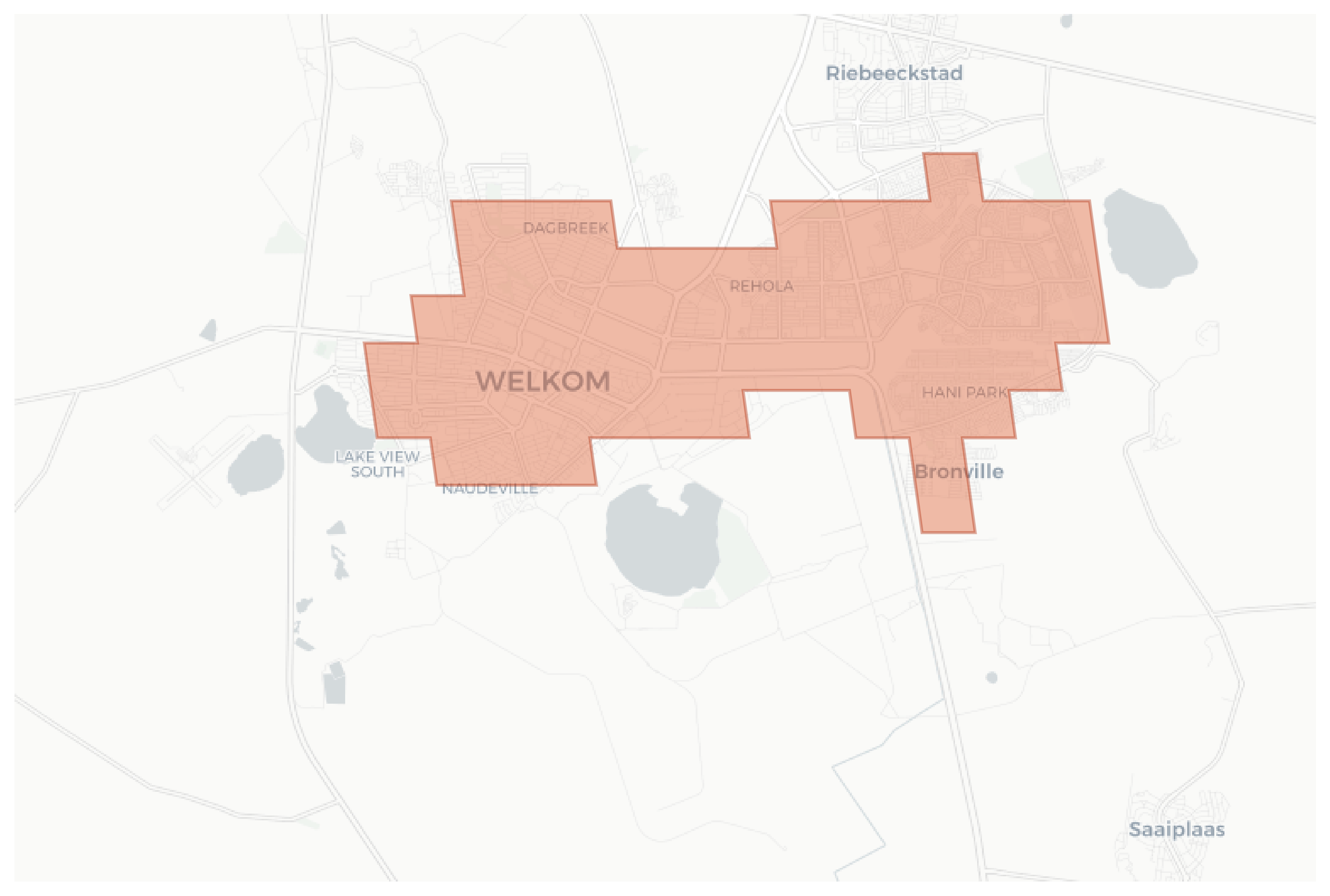Welkom geographic map