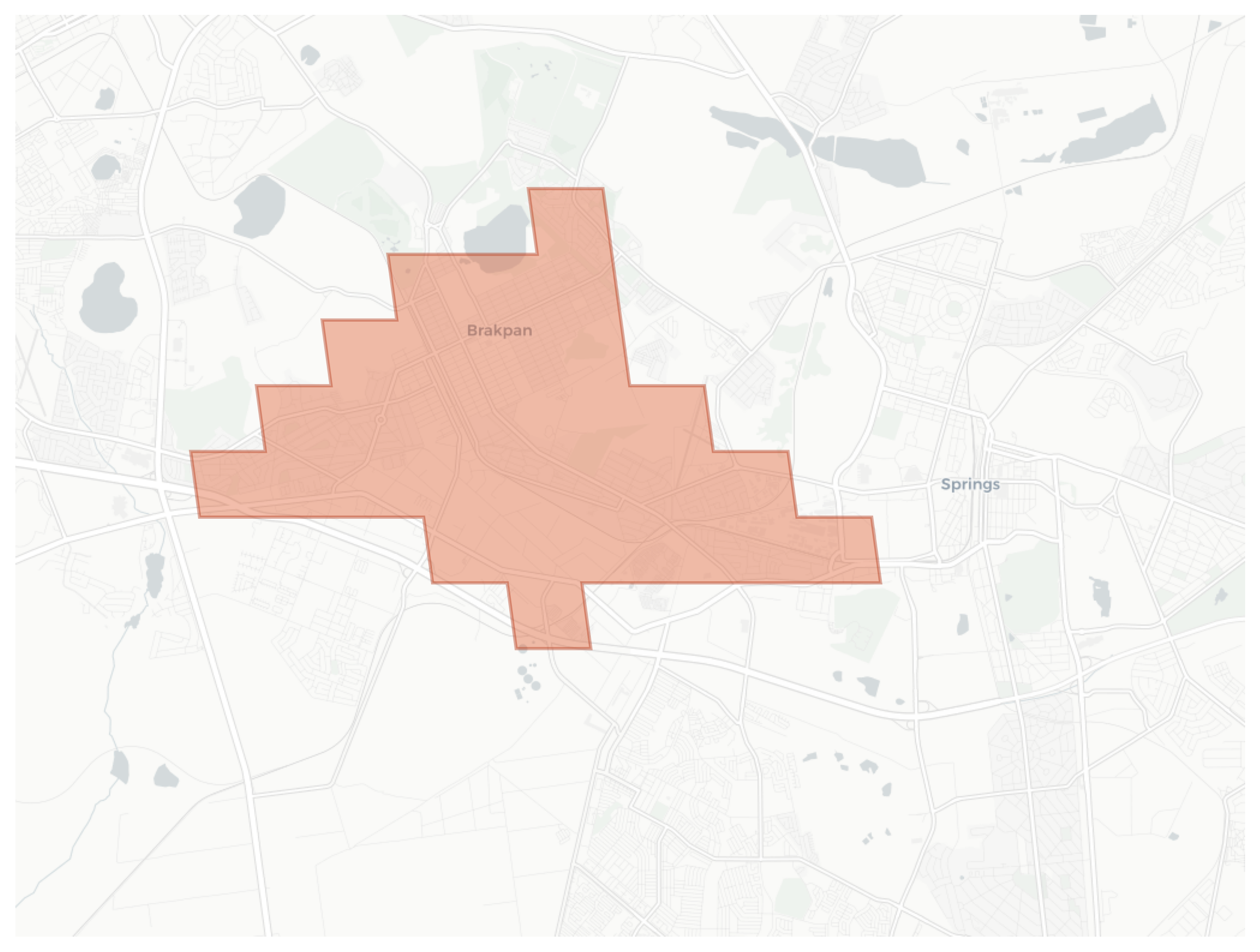 Brakpan geographic map