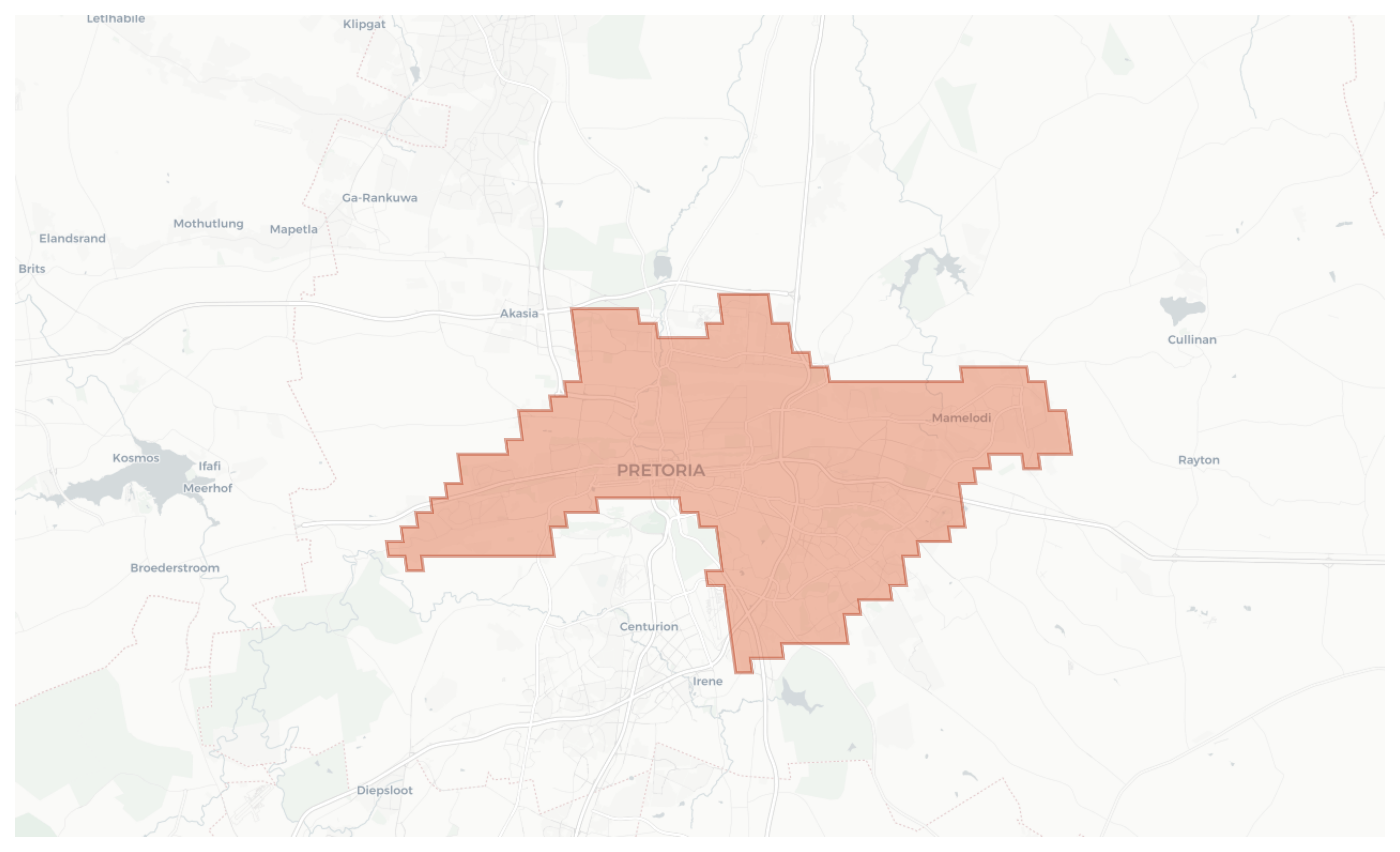 Pretoria geographic map