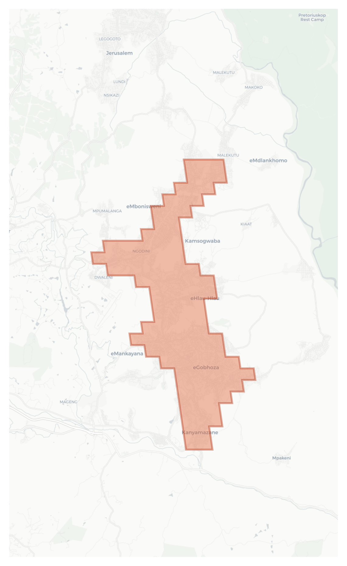Kanyamazane geographic map