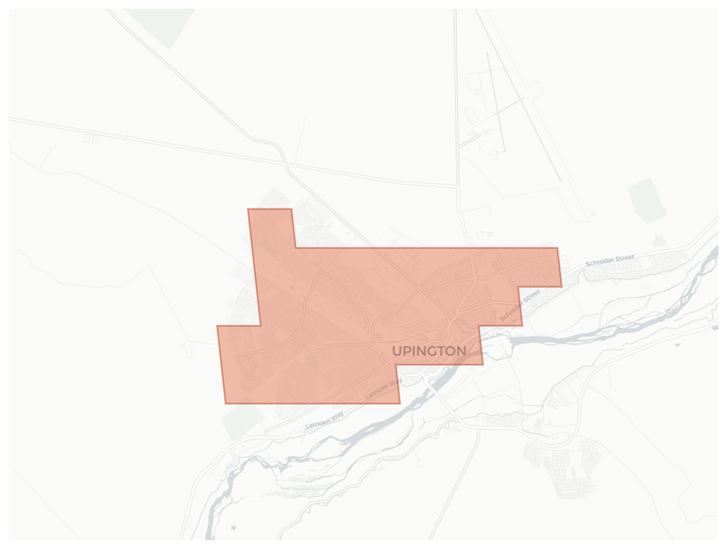 Upington geographic map