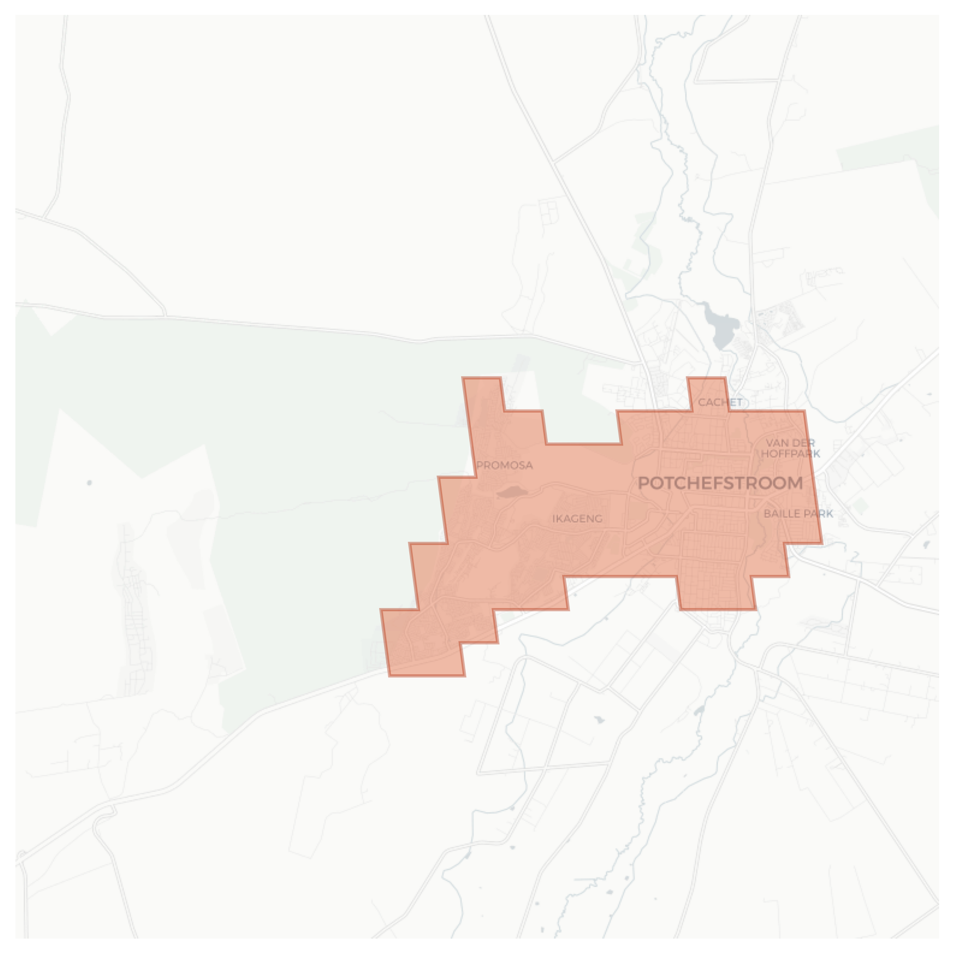 Potchefstroom geographic map