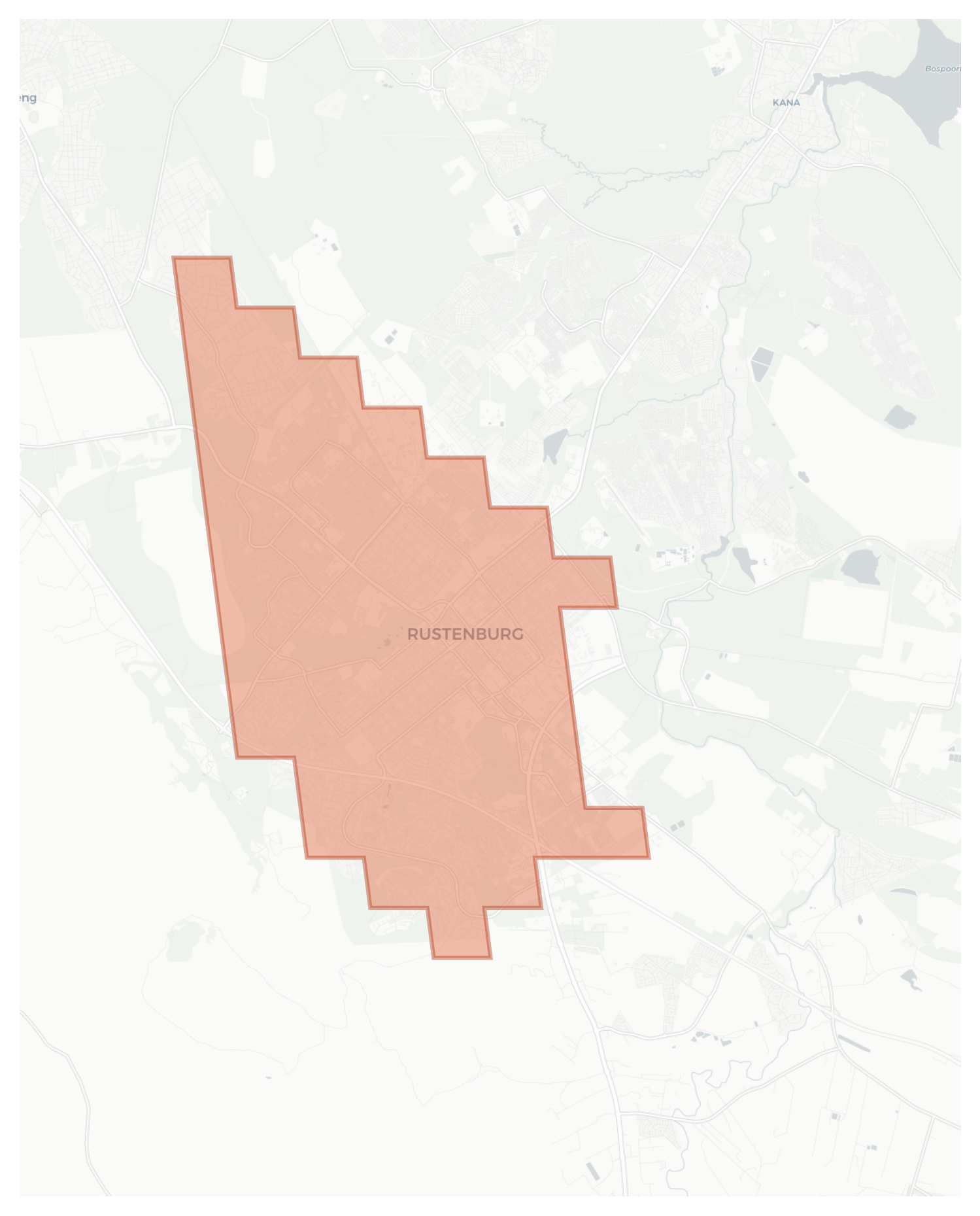 Rustenburg geographic map