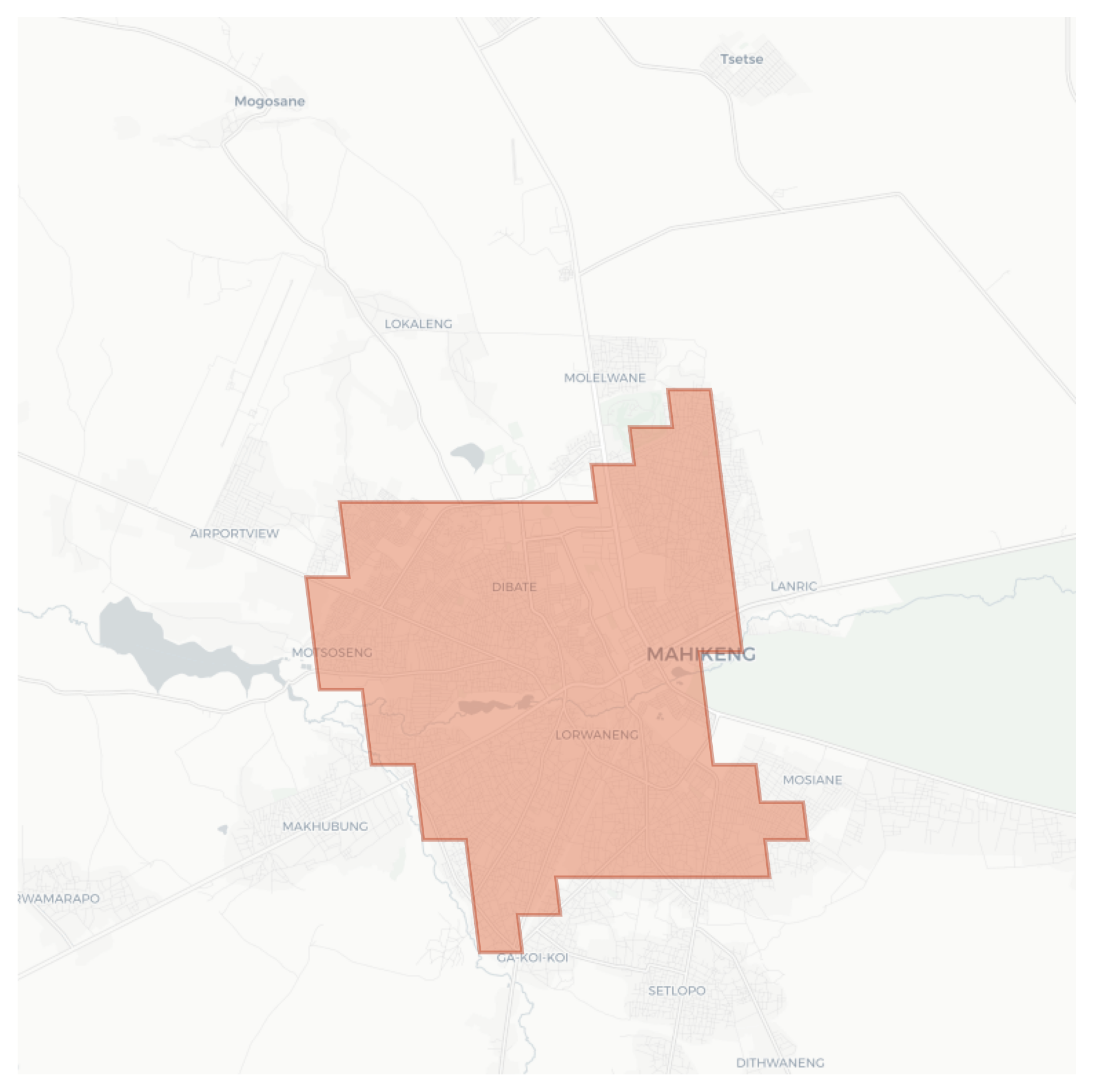 Seweding geographic map