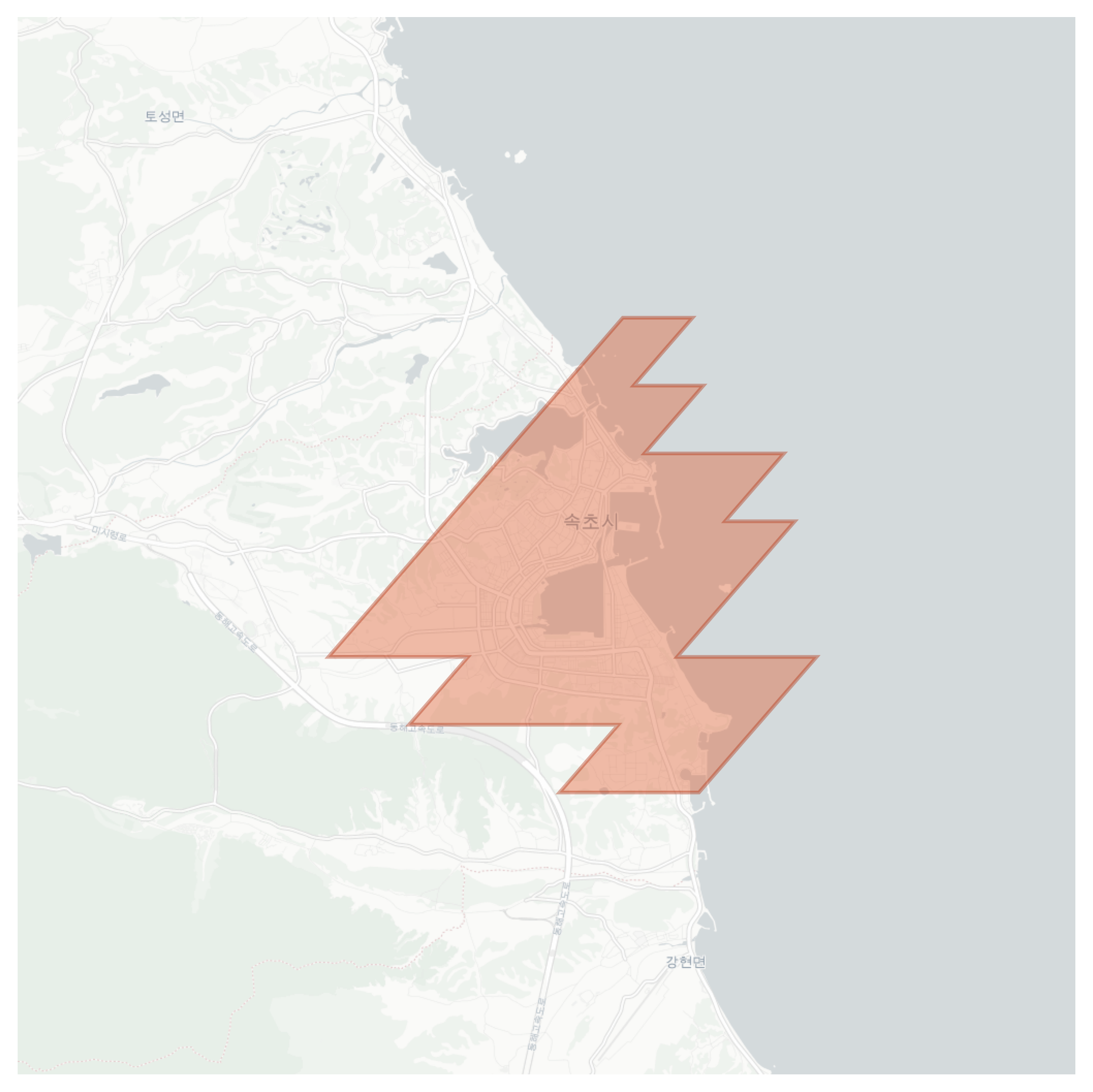 Sokcho geographic map