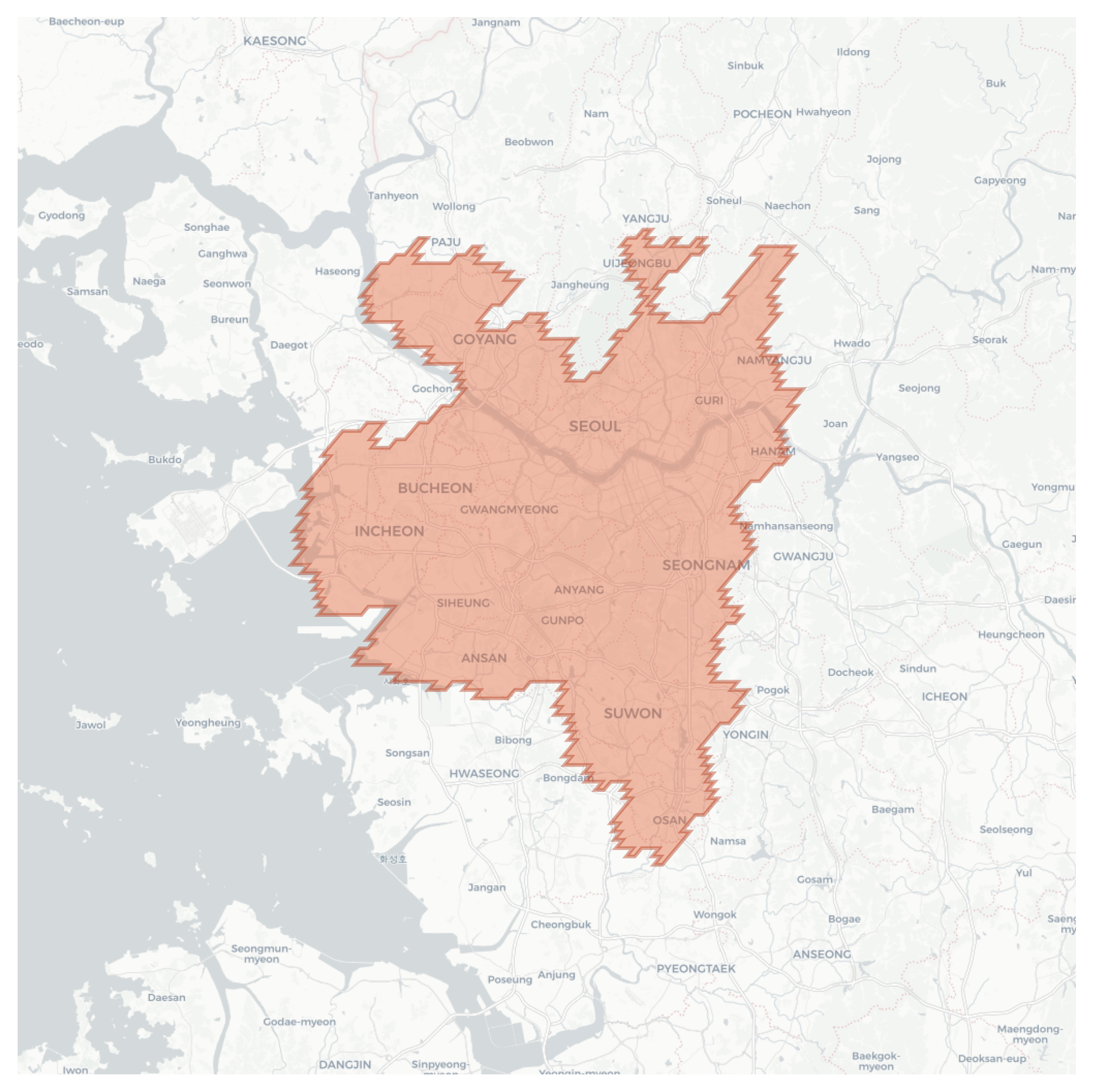 Seoul geographic map
