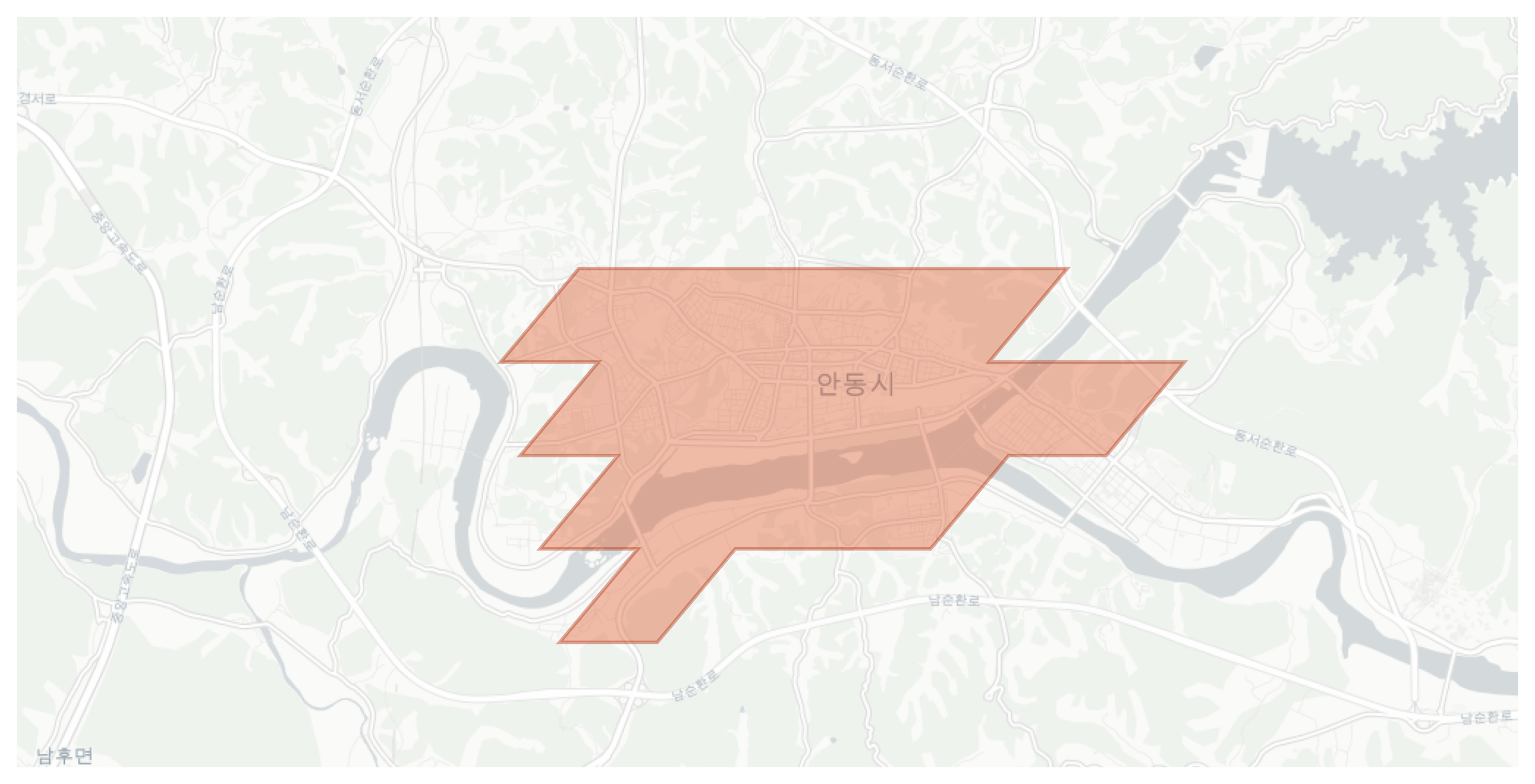 Andong-si geographic map