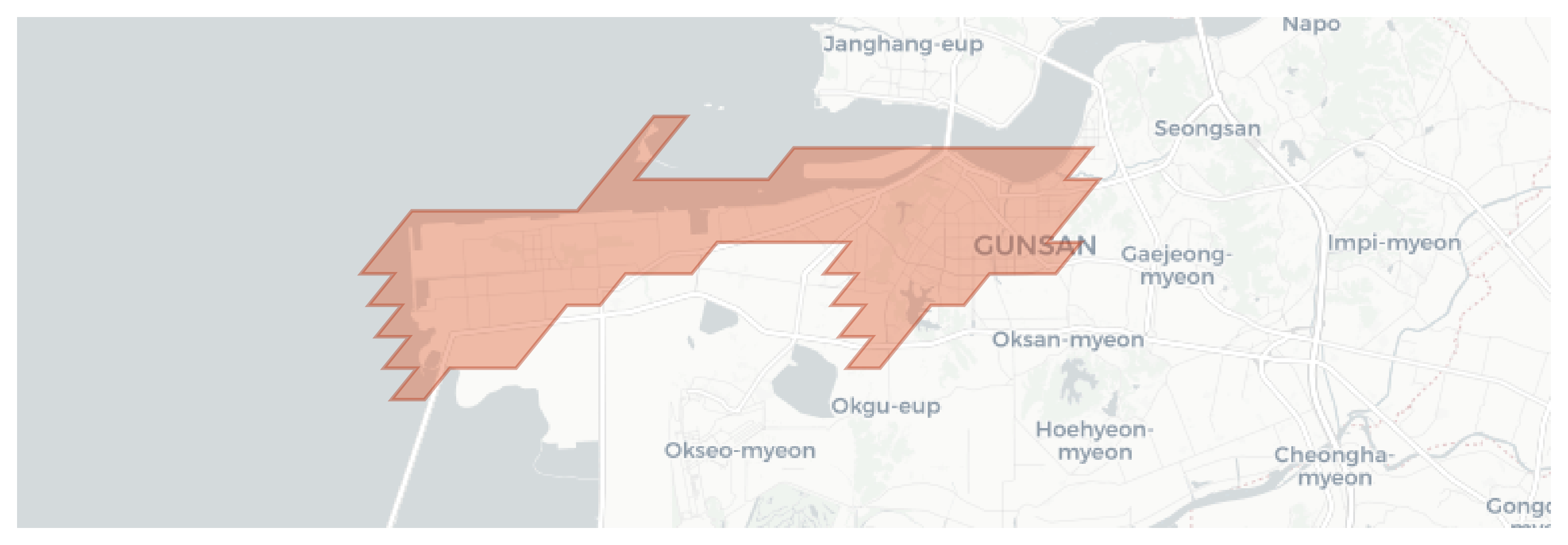 Gunsan-si geographic map