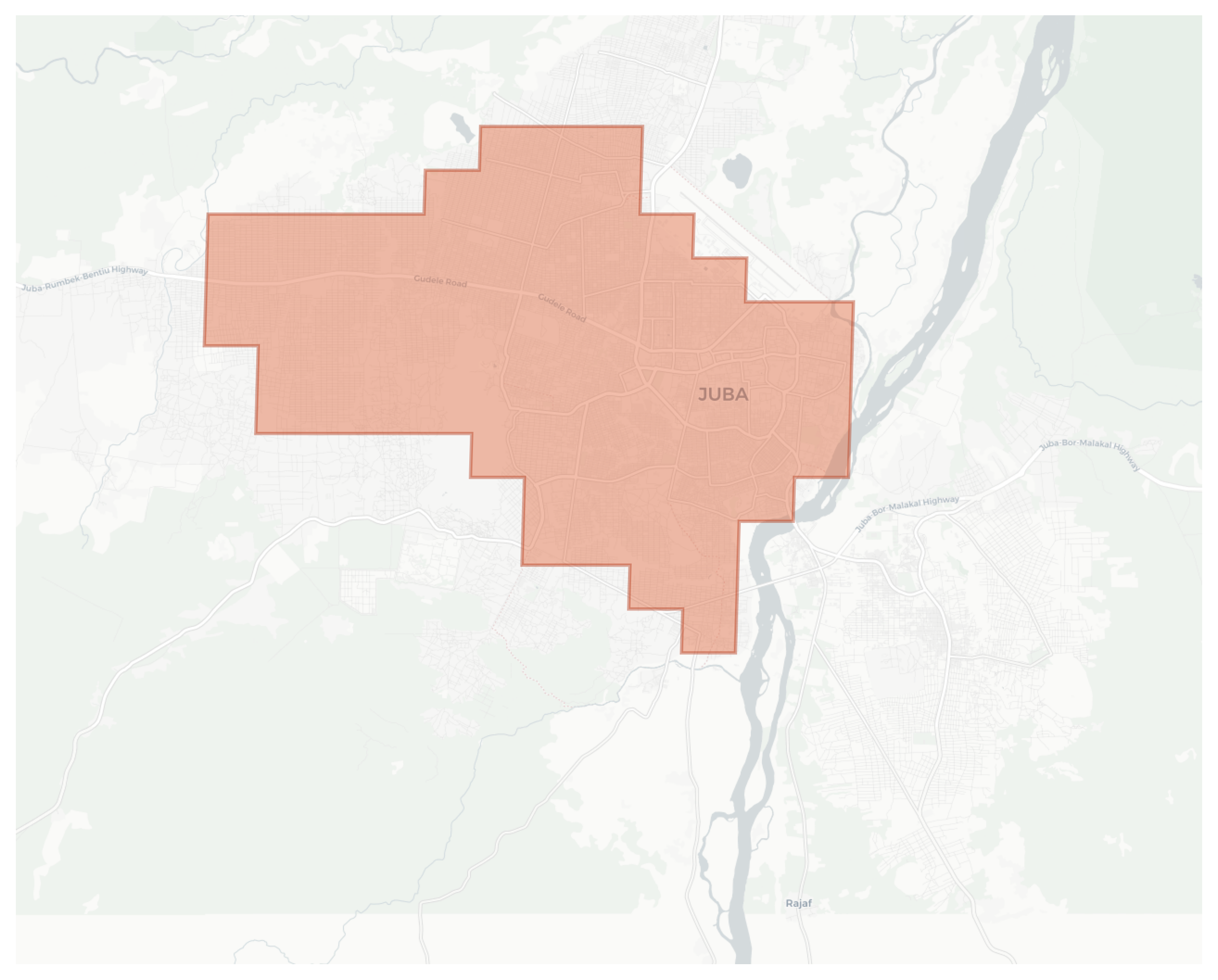 Juba geographic map