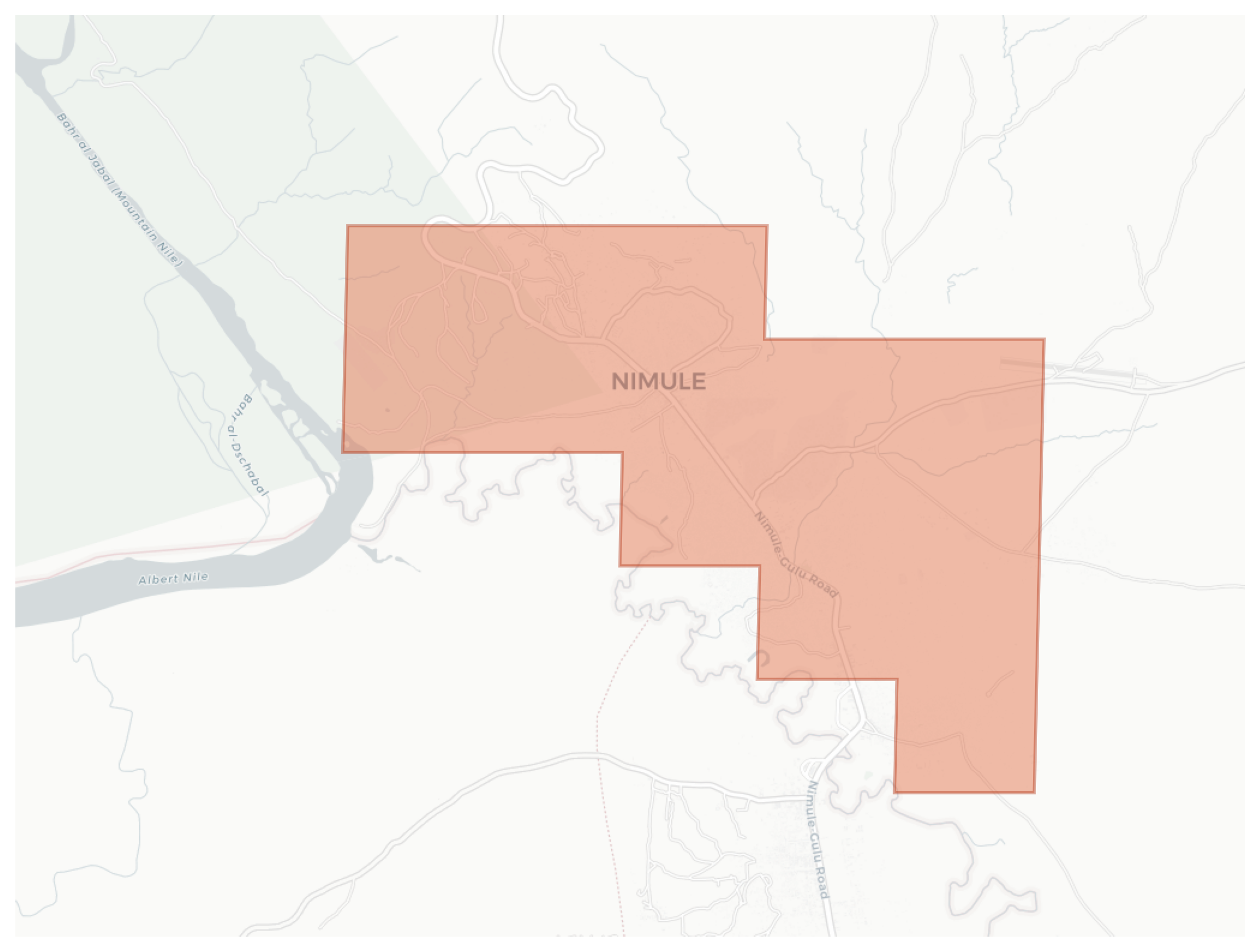 Nimule geographic map