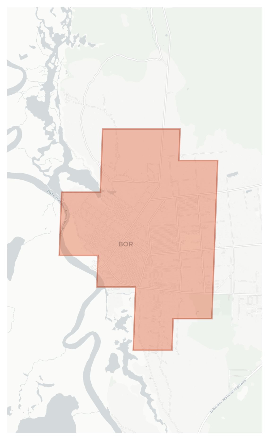 Bor geographic map