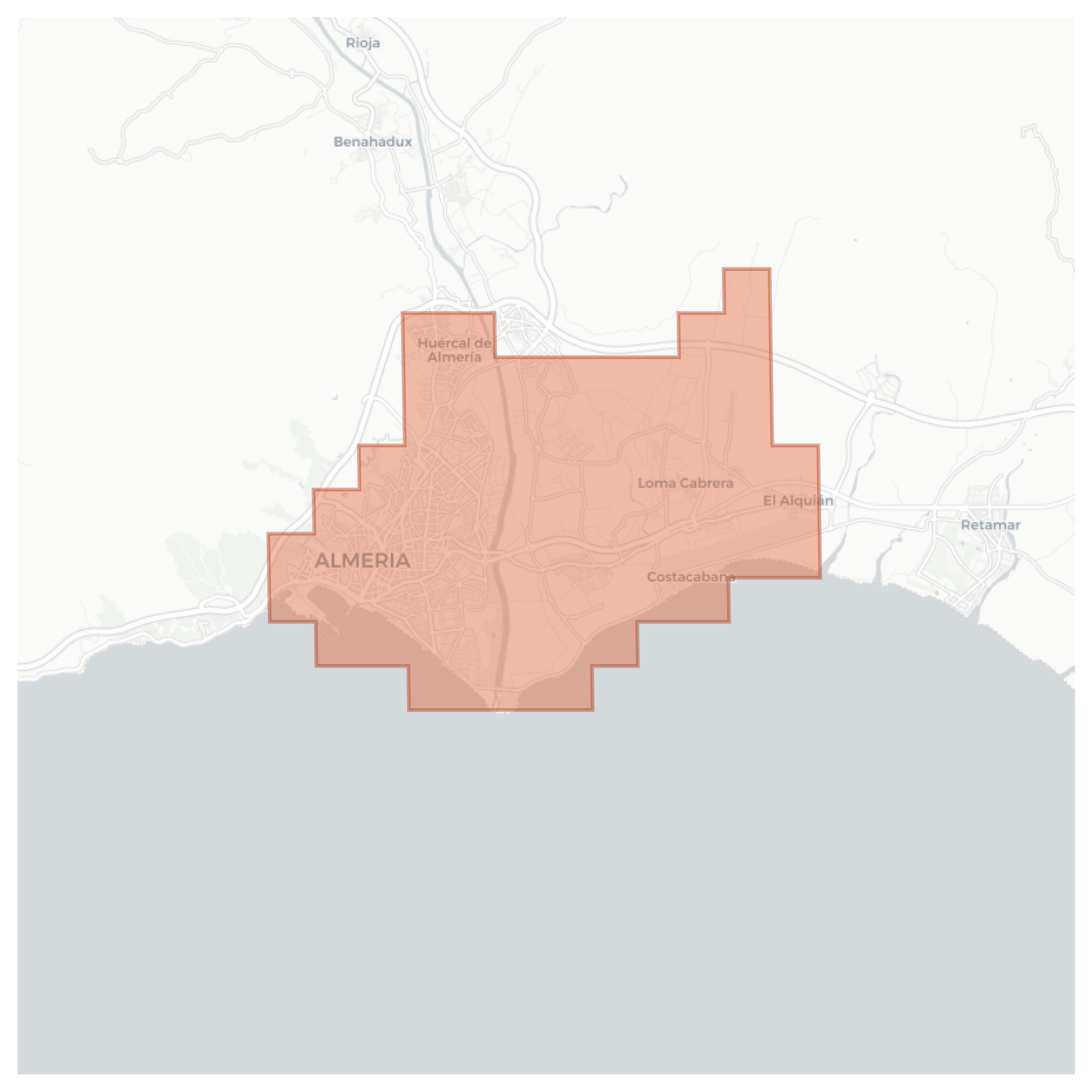 Almeria geographic map