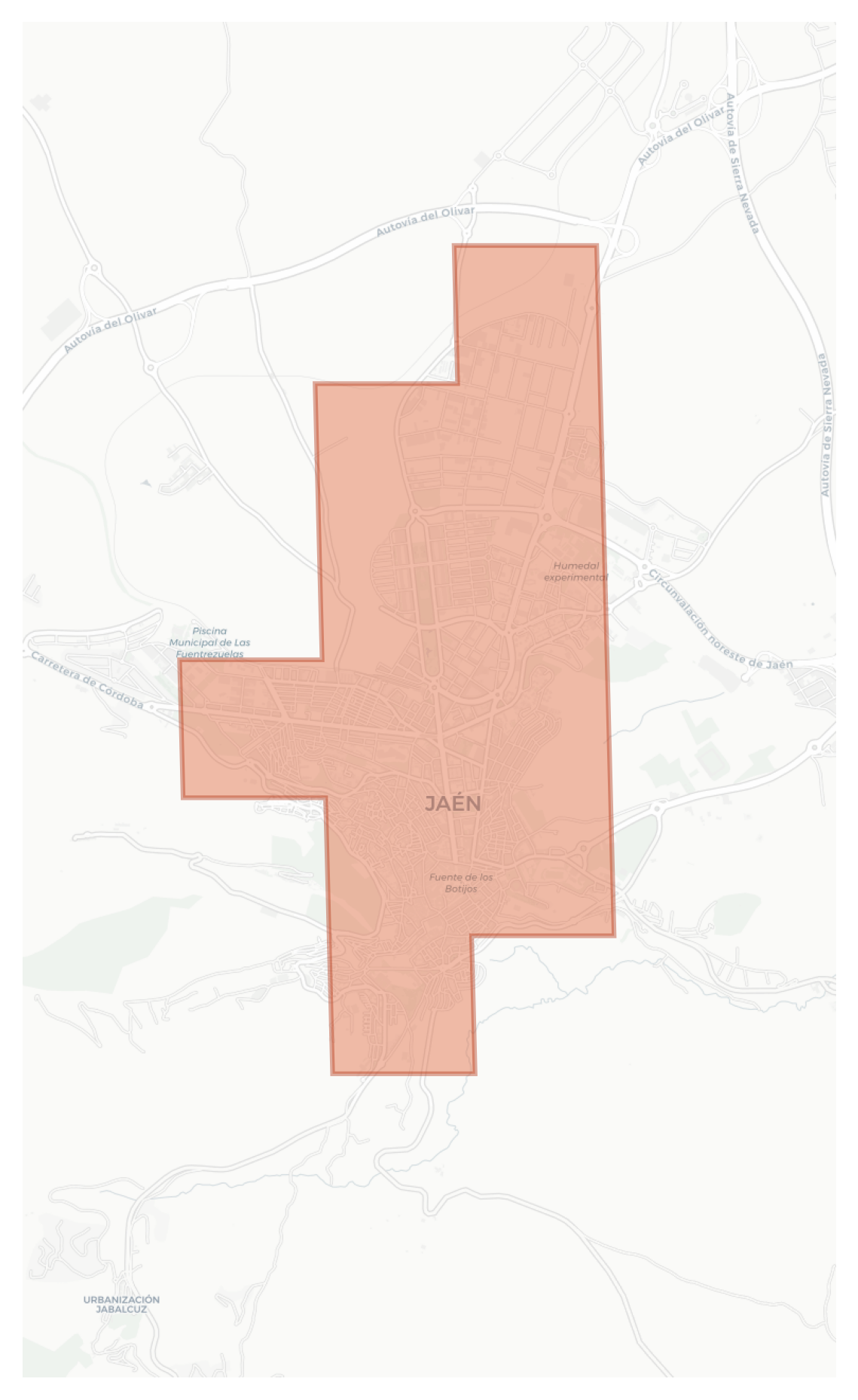 Jaén geographic map
