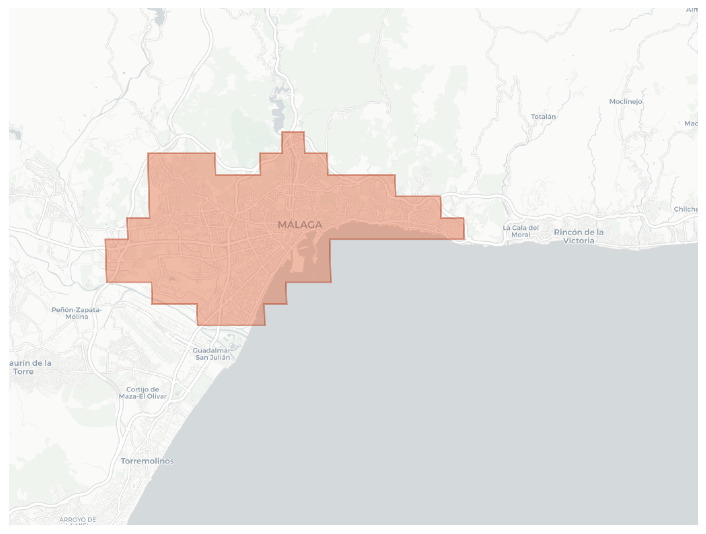 Málaga geographic map