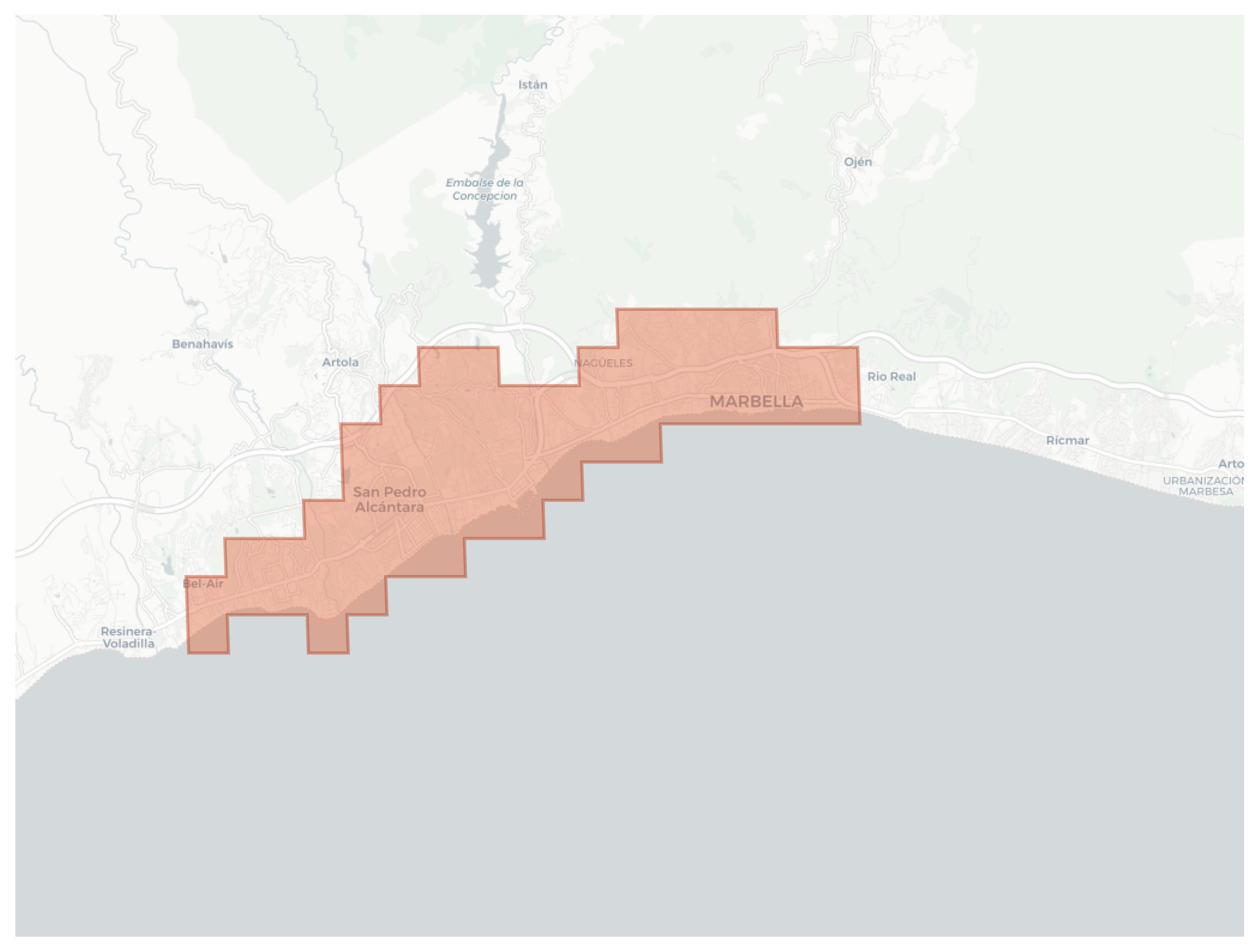 Marbella geographic map