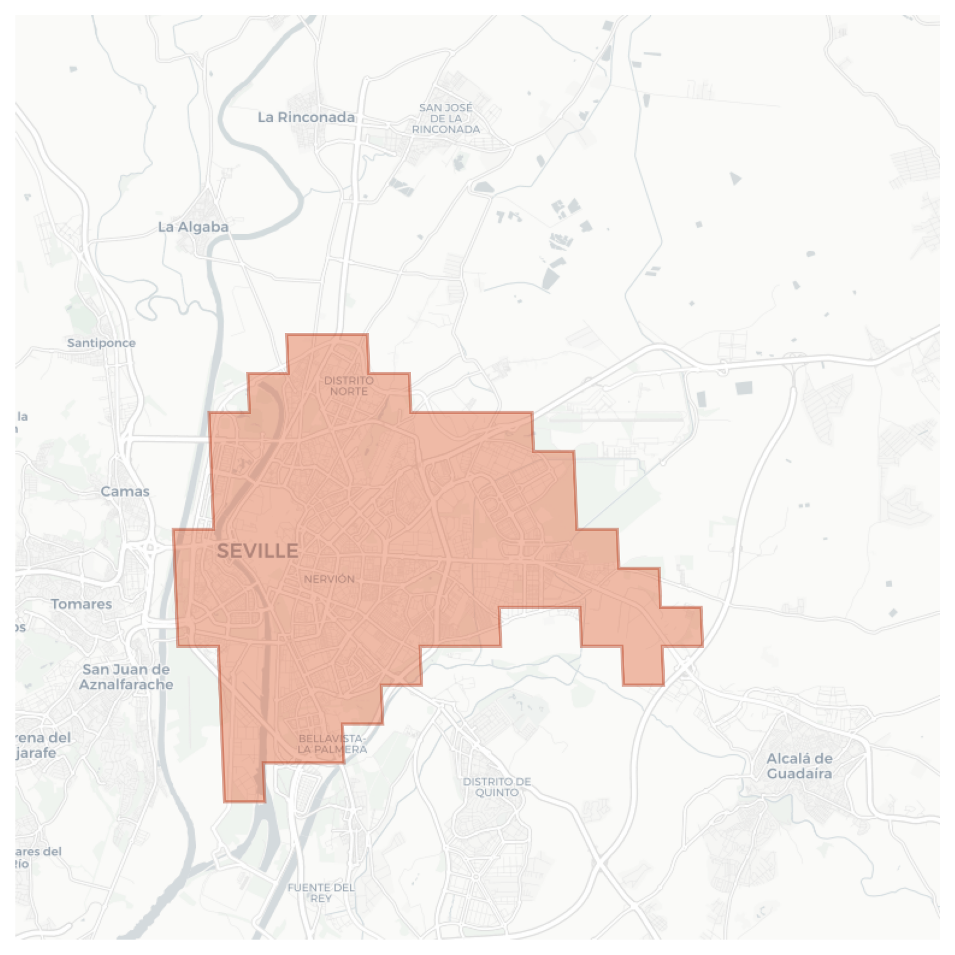 Seville geographic map