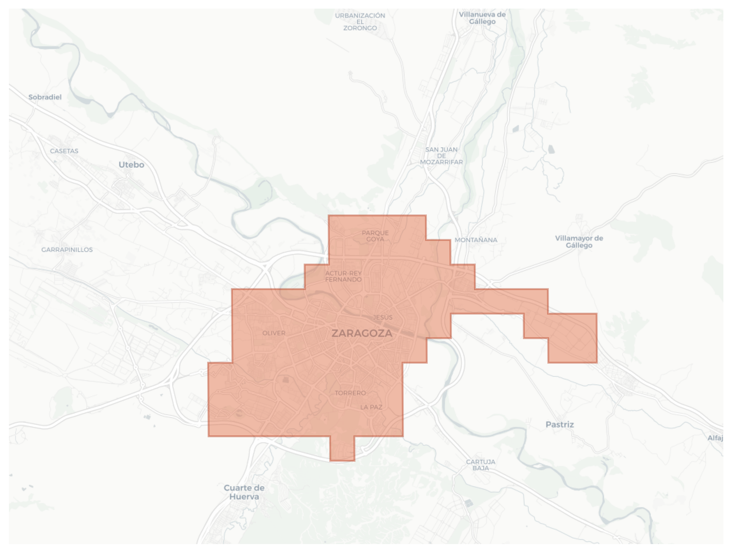 Zaragoza geographic map
