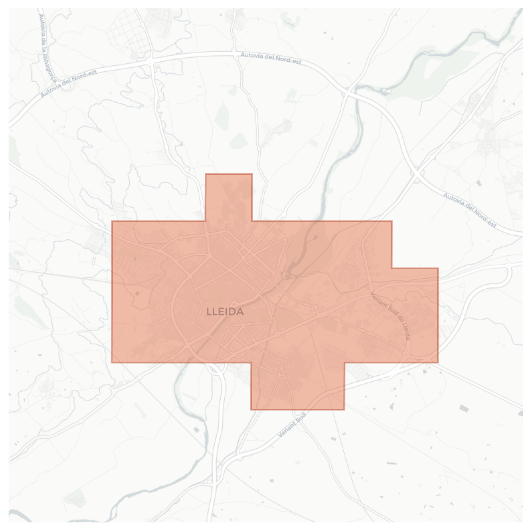 Lleida geographic map