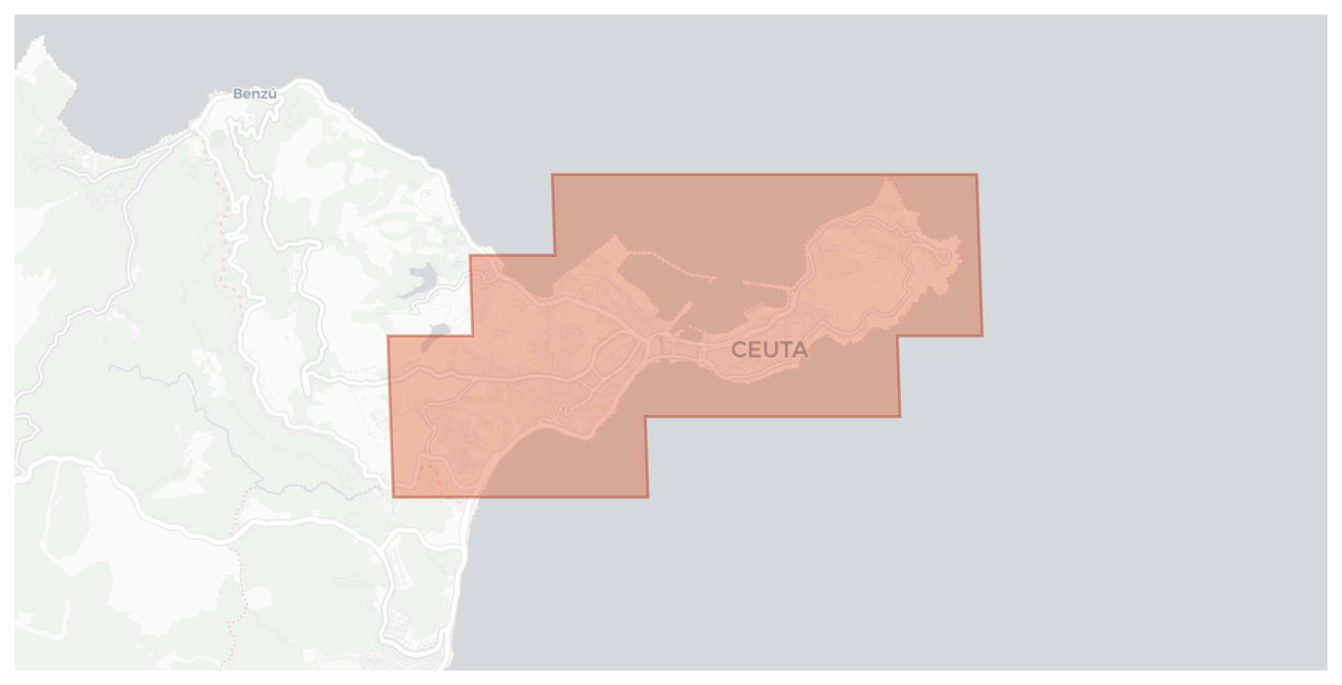 Ceuta geographic map